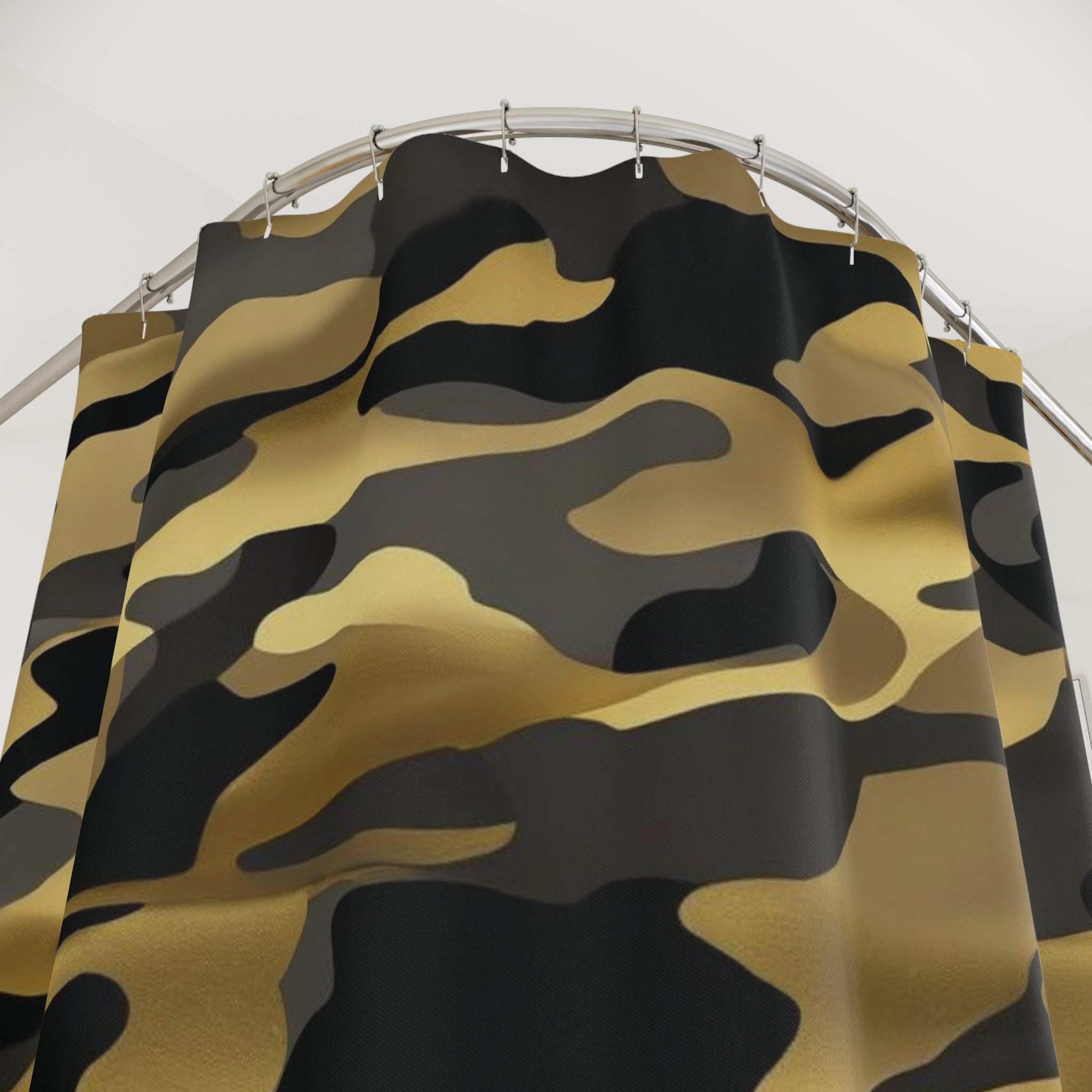 Gold Black Shower Curtain