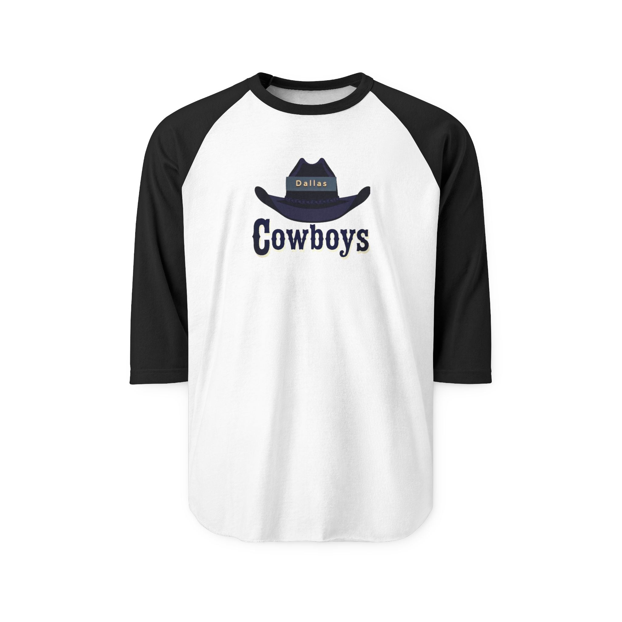 Cowboys Unisex Three-Quarter Sleeve Raglan Shirt, Western Tee, Casual Outfit, Game Day Apparel, for Gift