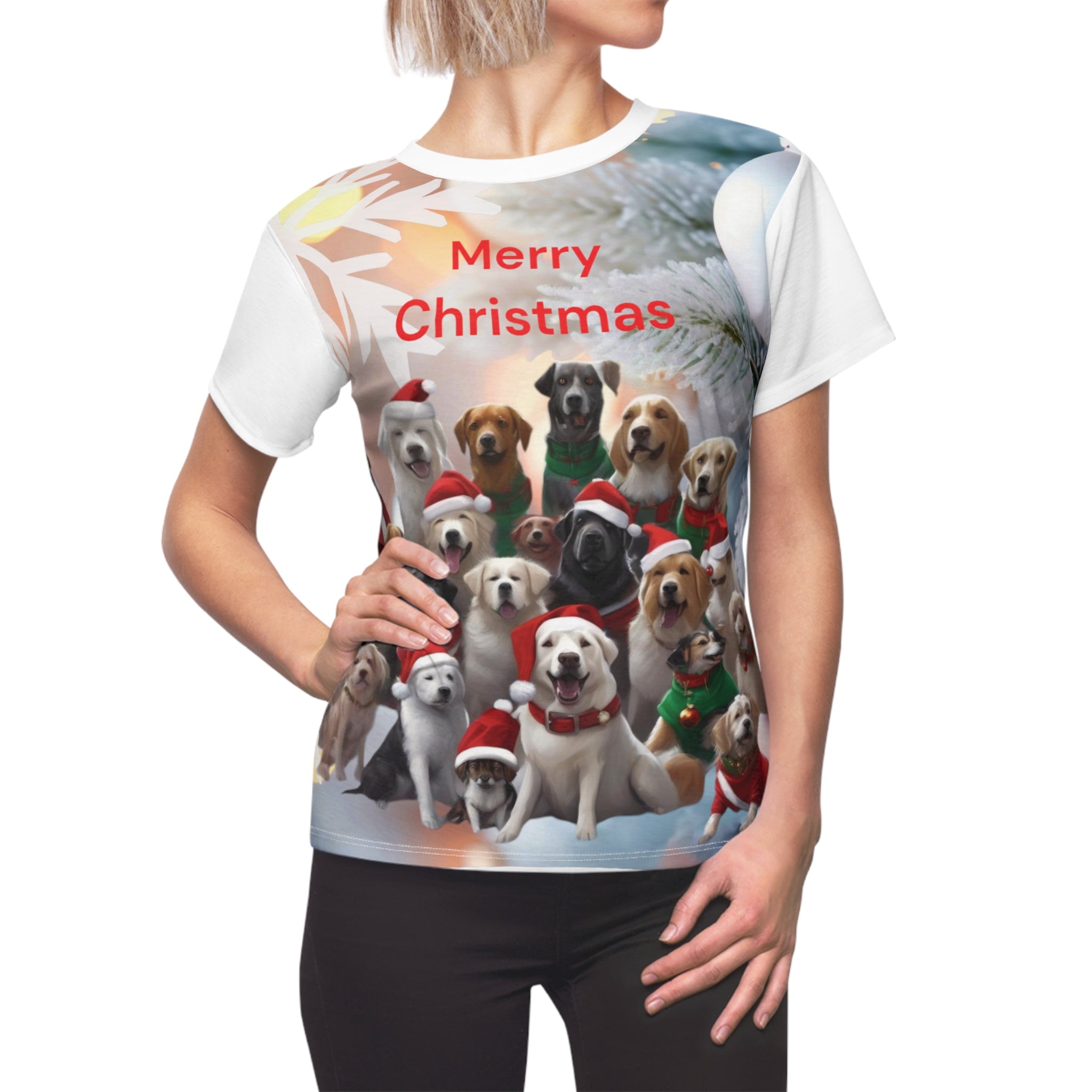 Christmas Dogs Women's Tee