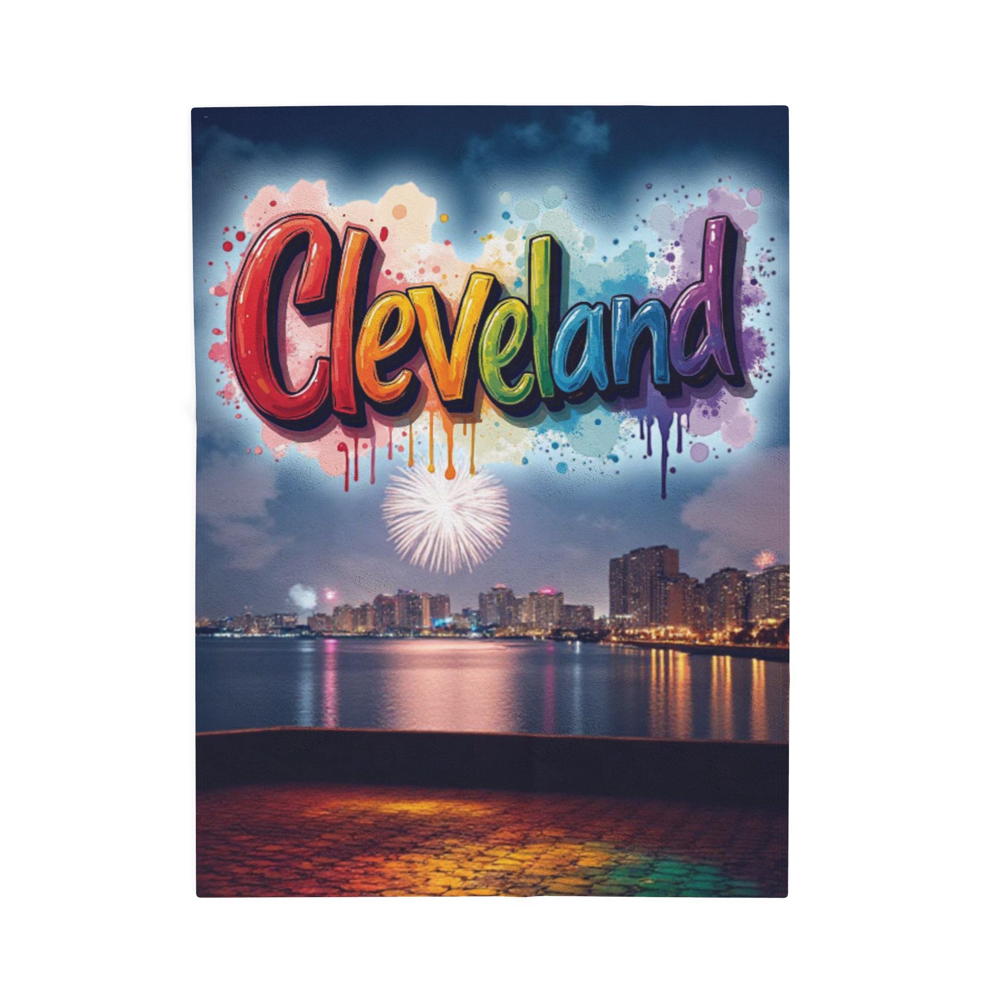 Cleveland Colorful Velveteen Plush Blanket