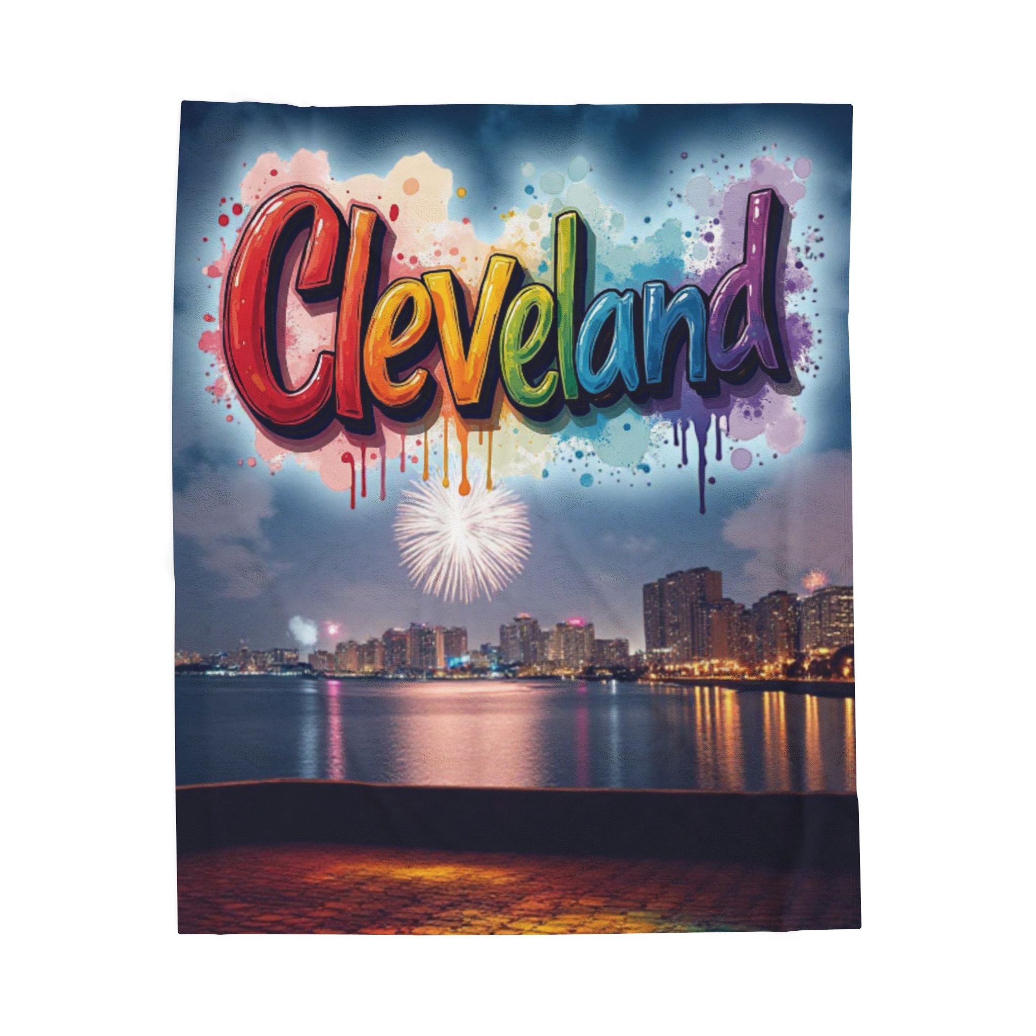 Cleveland Colorful Velveteen Plush Blanket
