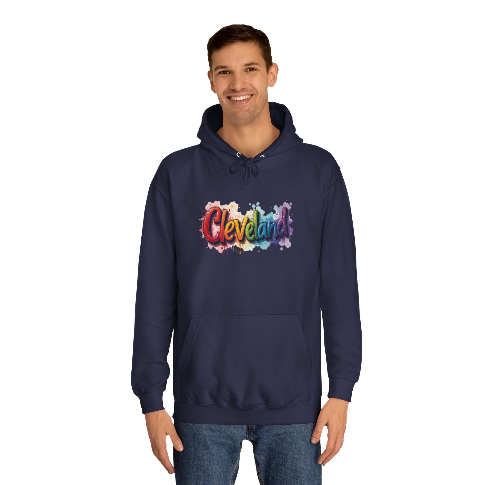 Cleveland Pride Unisex College Hoodie, Comfortable Campus Wear, LGBTQ+ Support Apparel, College Merchandise, Gift for Students
