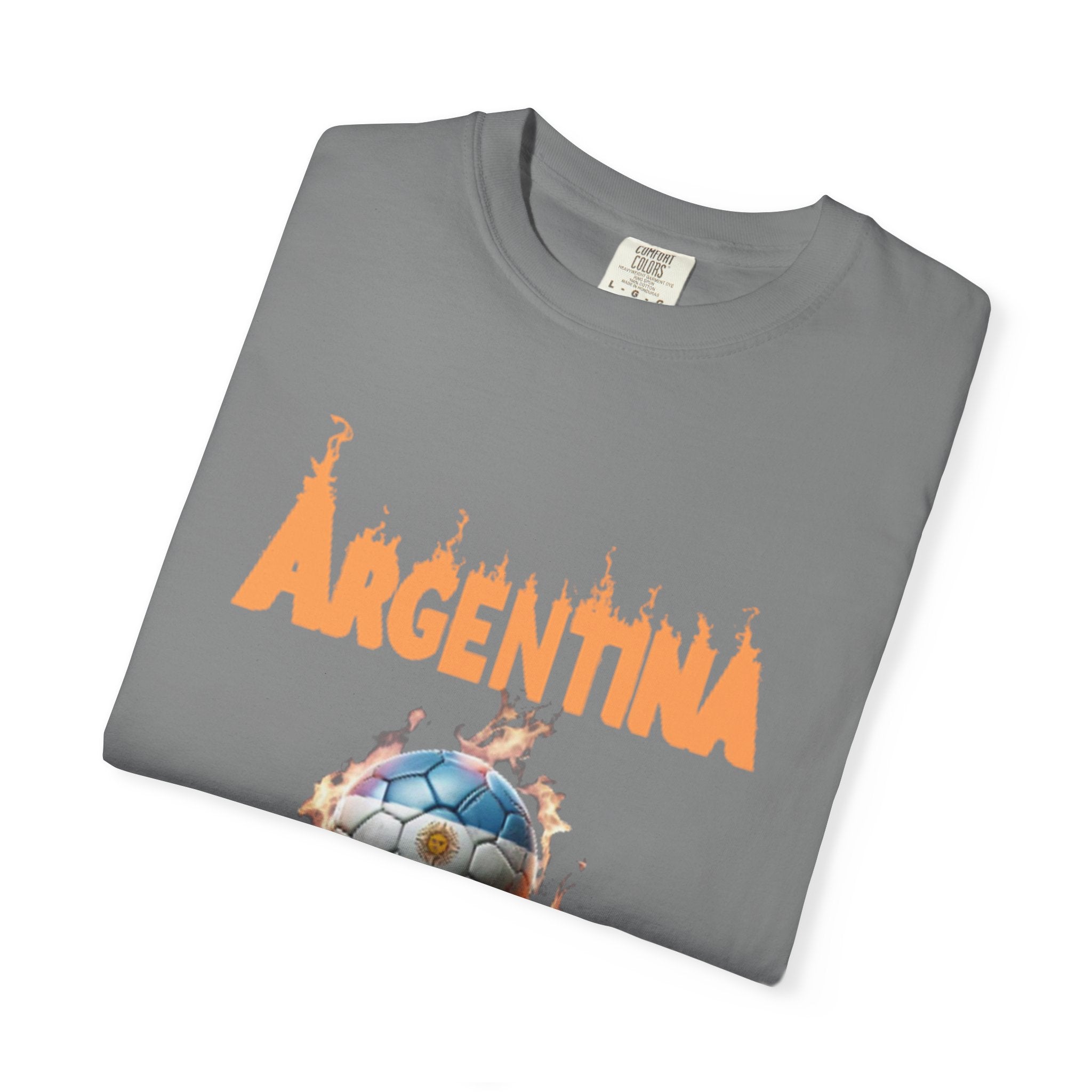 Camiseta Argentina de Fútbol Fuego - Estilo Vintage Unisex