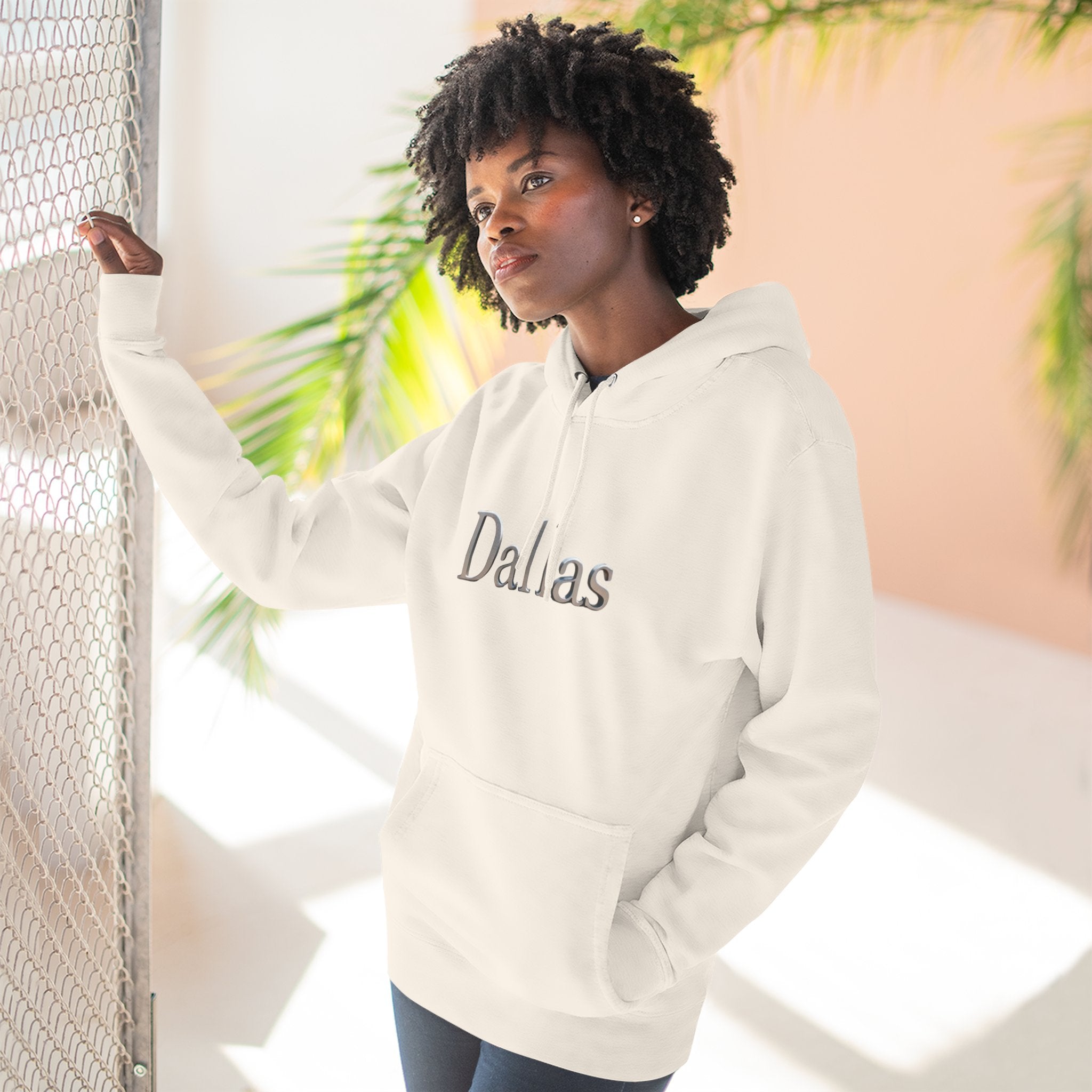 Dallas Three-Panel Fleece Hoodie | Cozy Casual Wear, City Pride Sweatshirt, Perfect Gift for Texas Lovers, Comfortable Everyday Hoodie