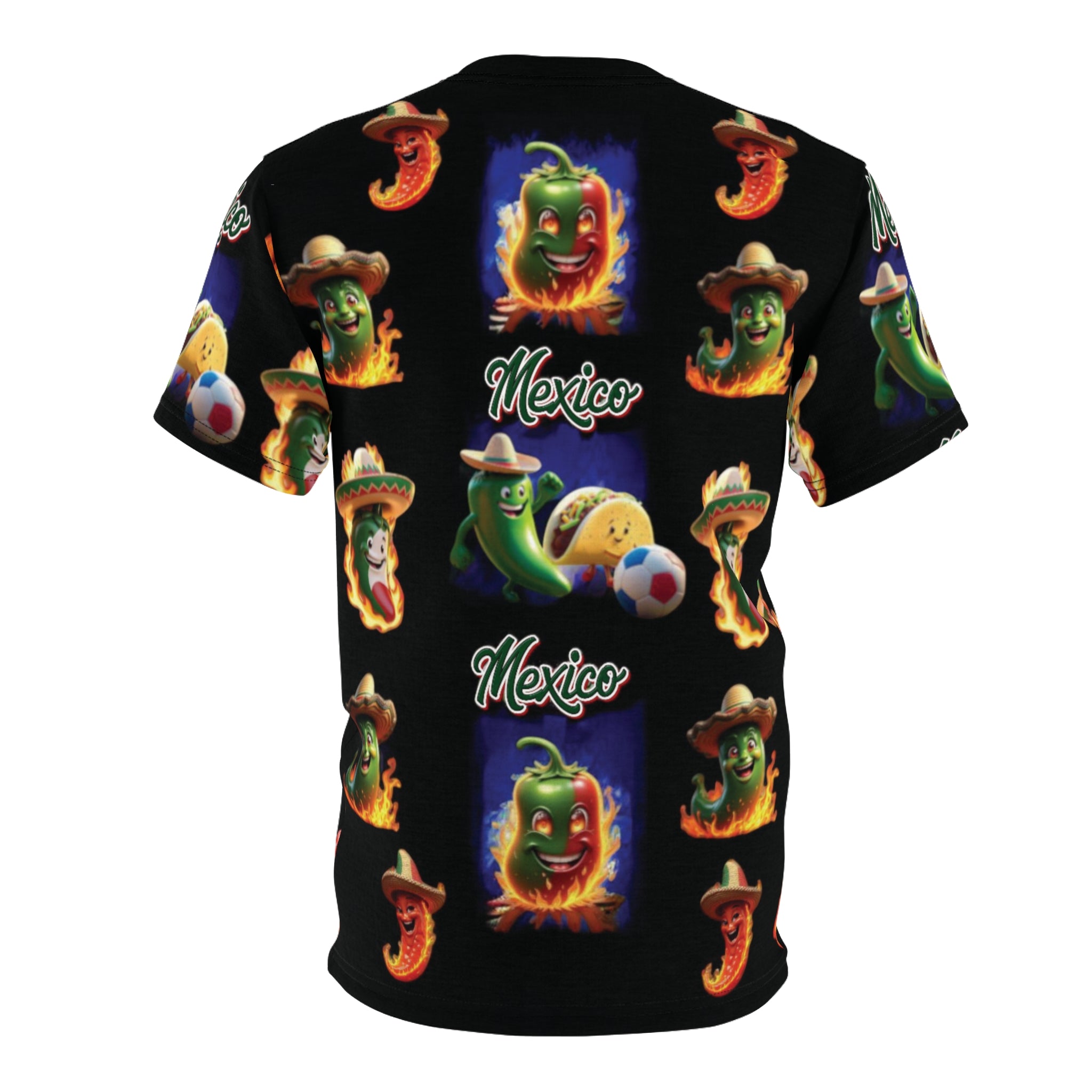 Camiseta unisex vibrante con temática mexicana para celebraciones festivas