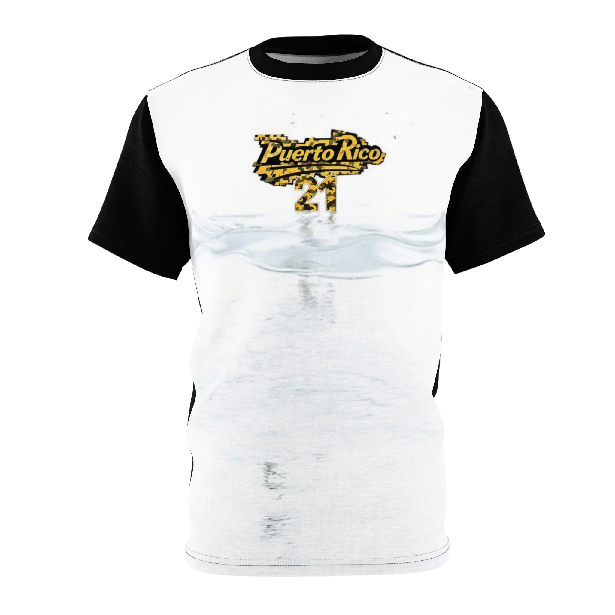 Camiseta vintage puertorriqueña con corte y costura: estilo relajado con aire oceánico