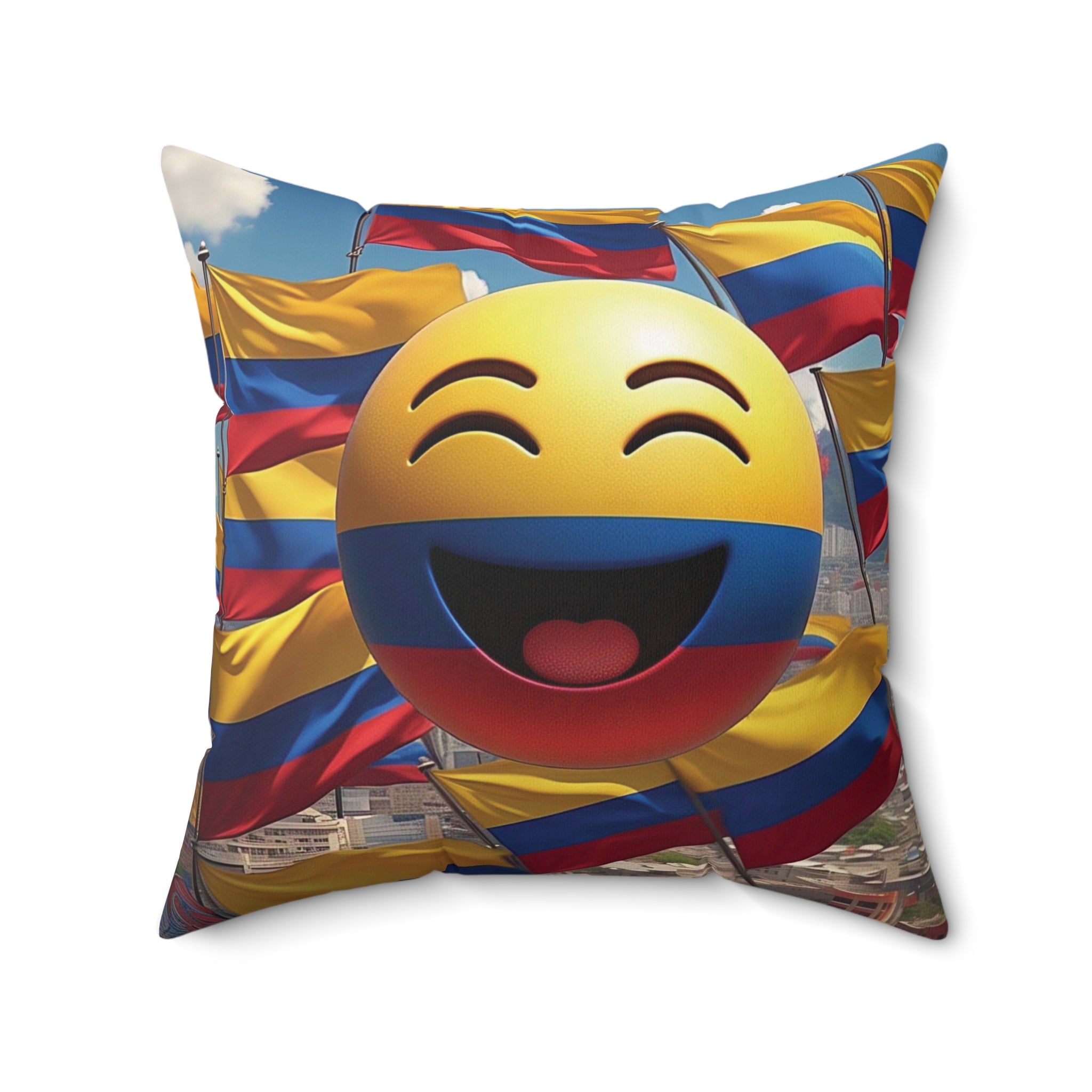 Almohada decorativa emoji colombiana: ¡ilumina tu hogar!