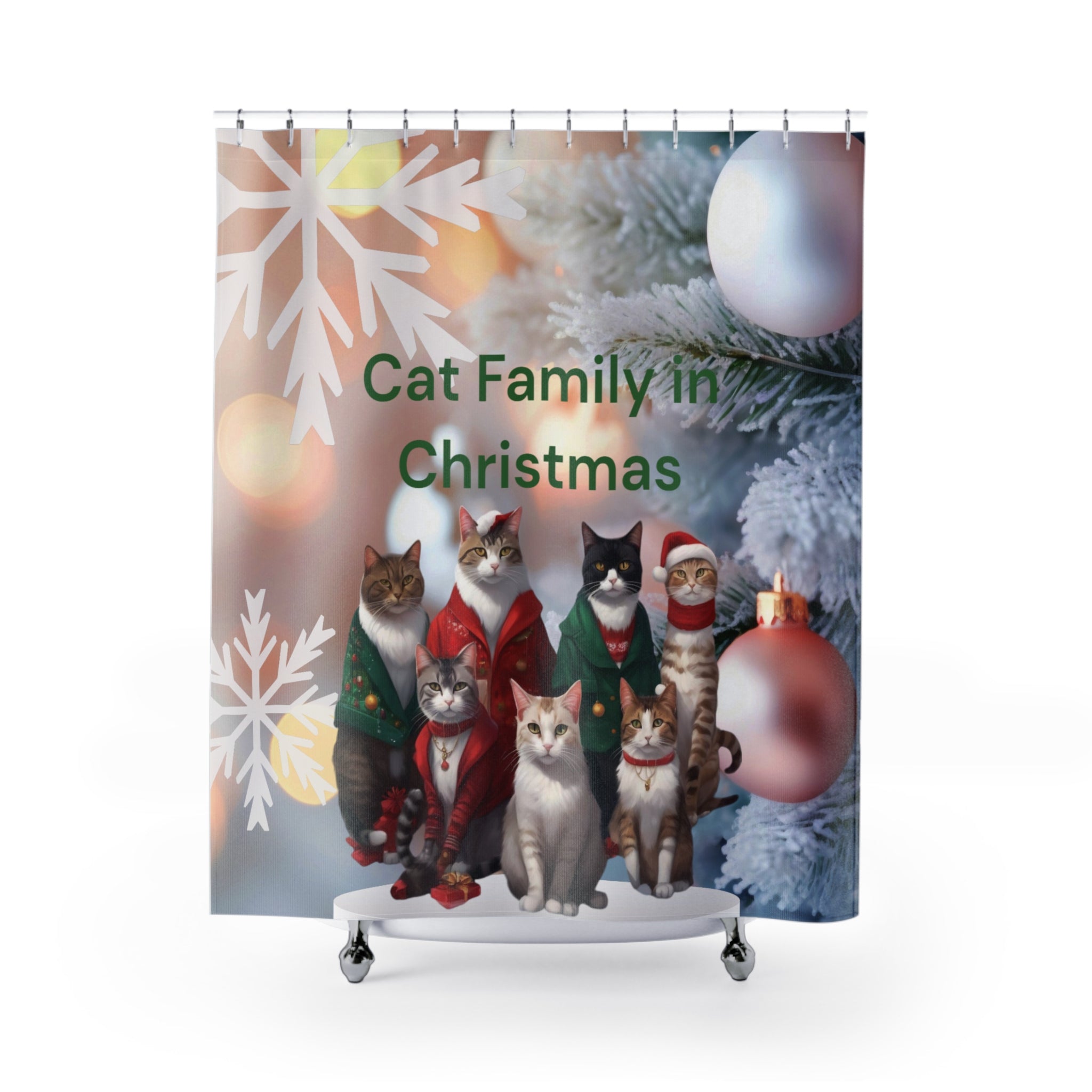 Christmas Cats Shower Curtain