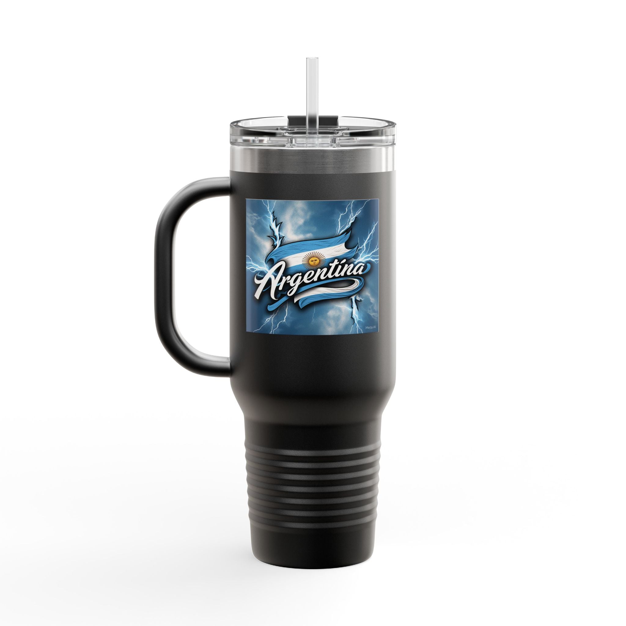 Taza de viaje aislada con diseño Argentino de 40 oz