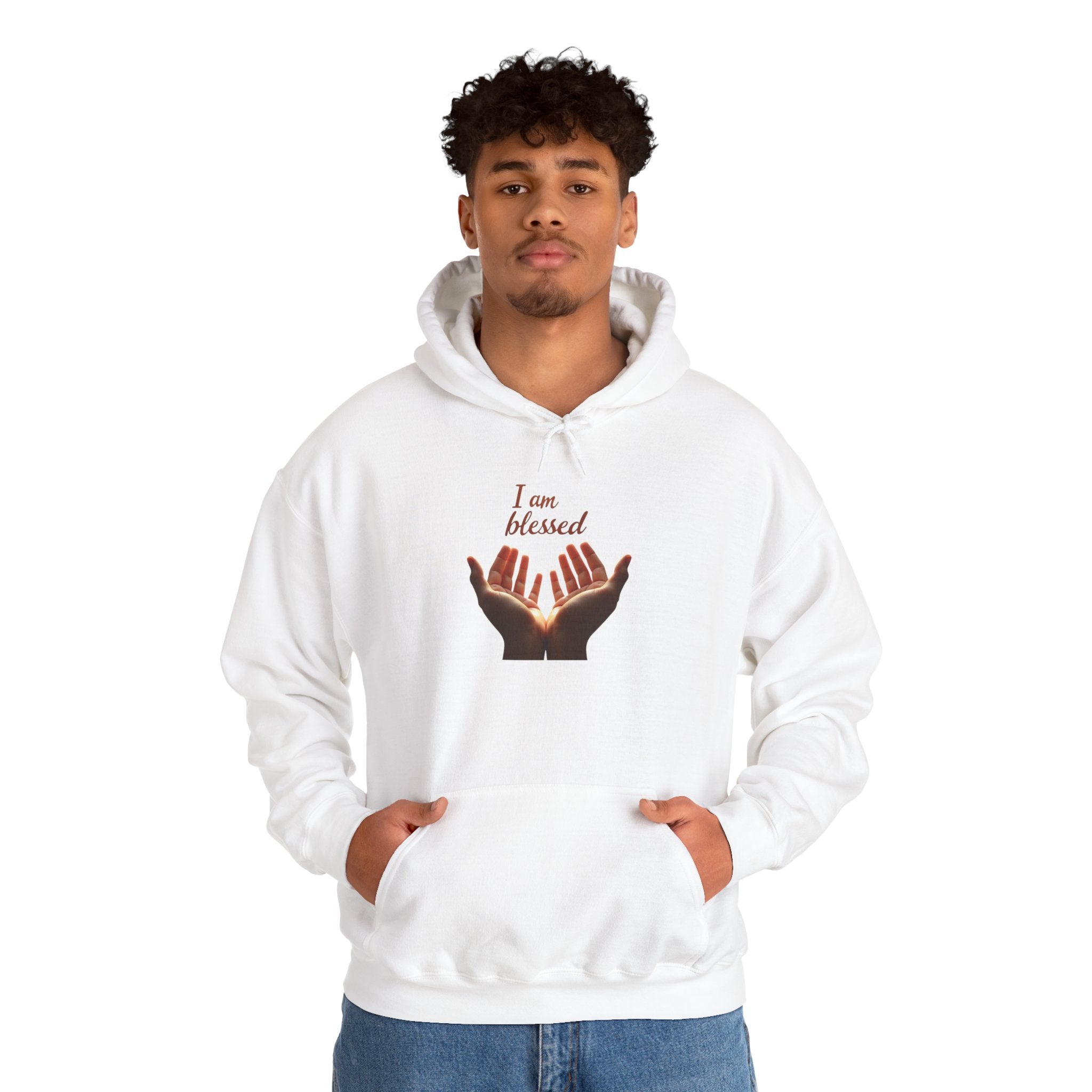 Blessed Hands Unisex Sweatshirt - Cozy Hooded Pullover, Inspirational Gift, Perfect for Gratitude, Faith, and Everyday Comfort