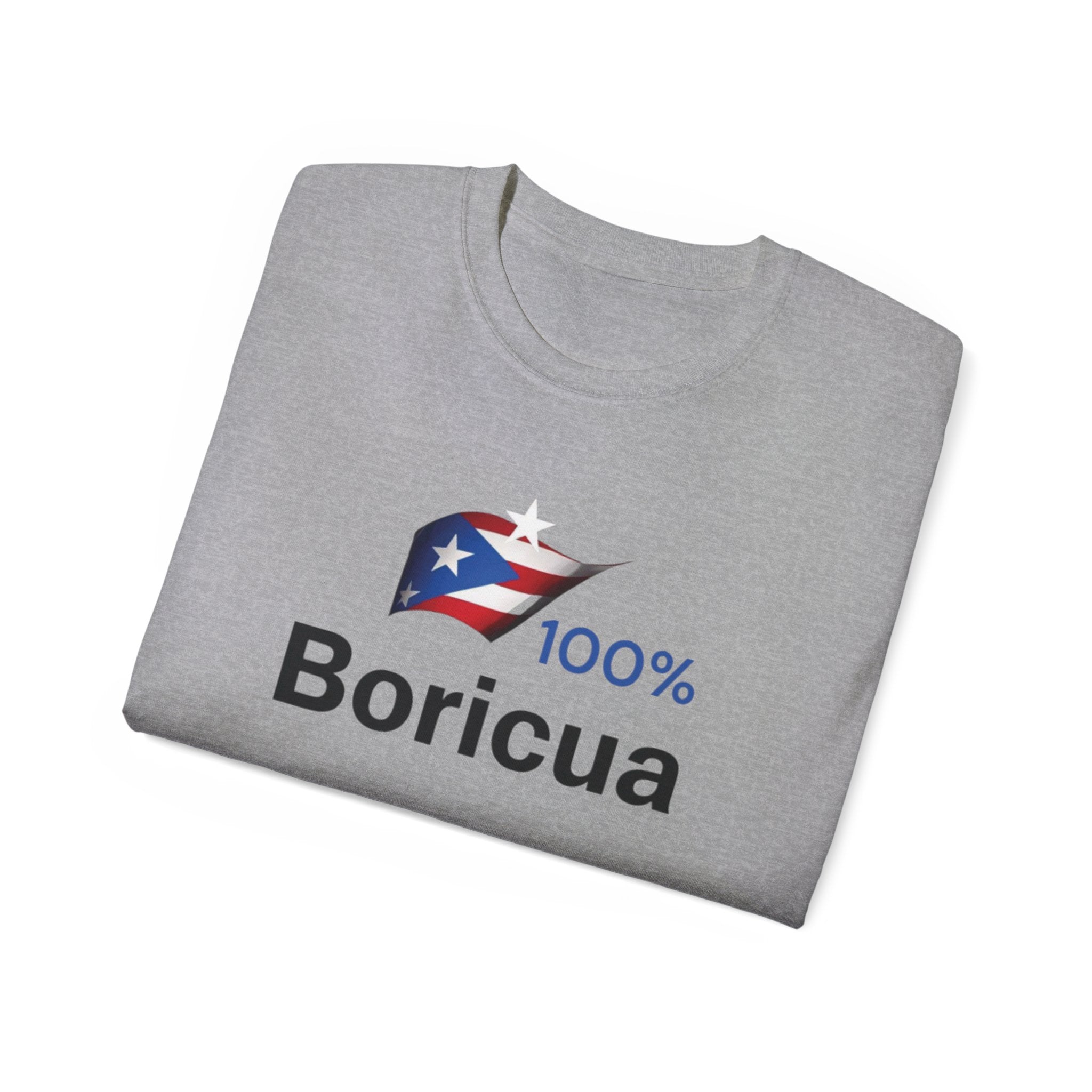 100% Boricua Unisex Ultra Cotton Tee - Celebrating Puerto Rican Pride