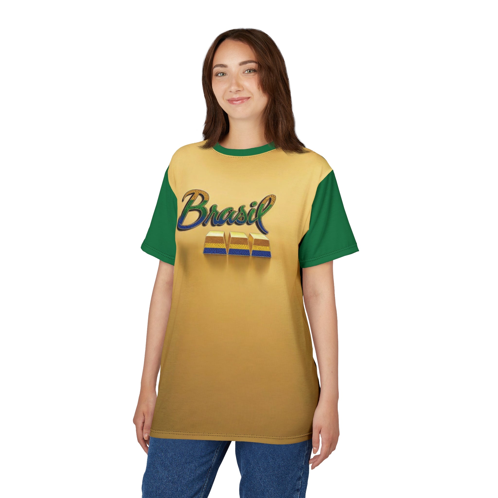 Camiseta unissex do Orgulho Brasileiro - Celebre o Brasil com um design colorido