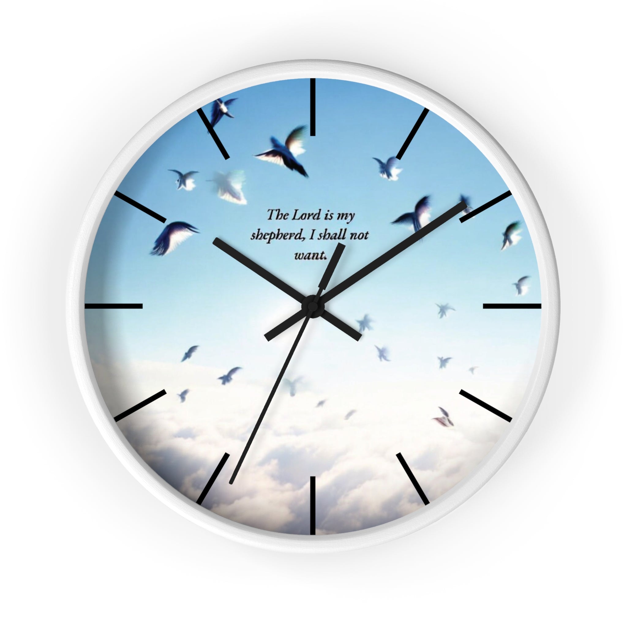 Inspirational Wall Clock, Home Decor, Gift for Loved Ones, Motivational Timepiece, Faith-Based Wall Art, Christian Gift