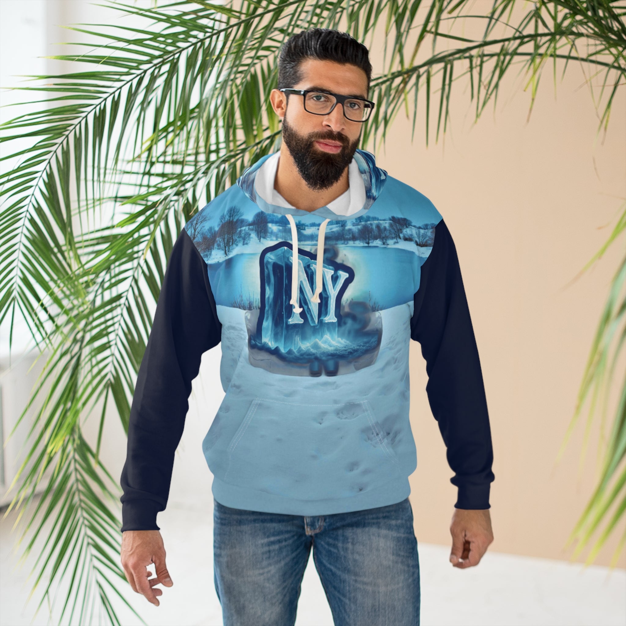 Winter Wonderland Unisex Pullover Hoodie, Cozy Hoodie, Aesthetic Hoodie, NY Hoodie, Personalized Gift, Winter Fashion