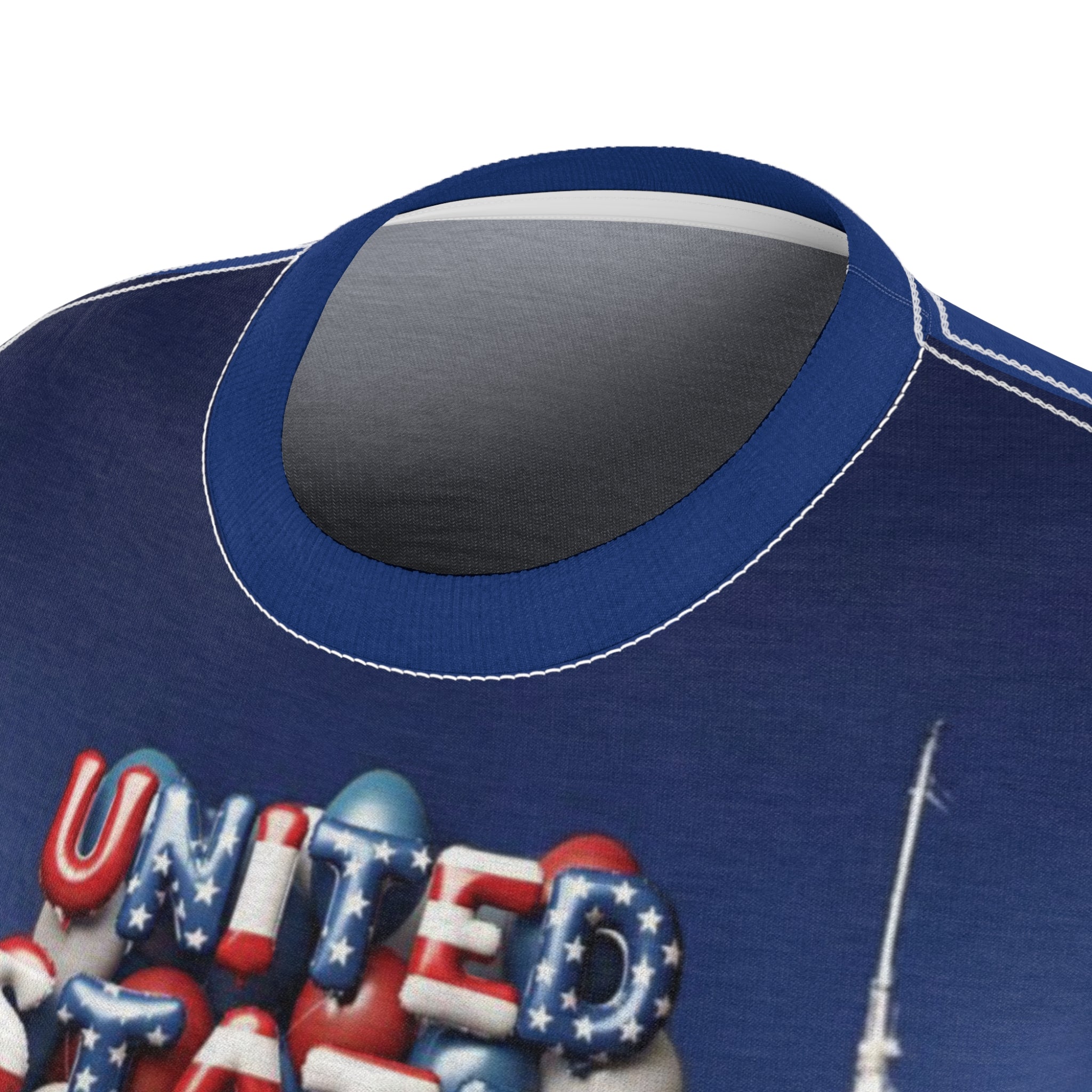 Patriotic Women's Cut & Sew Tee - USA Flag Balloons Design