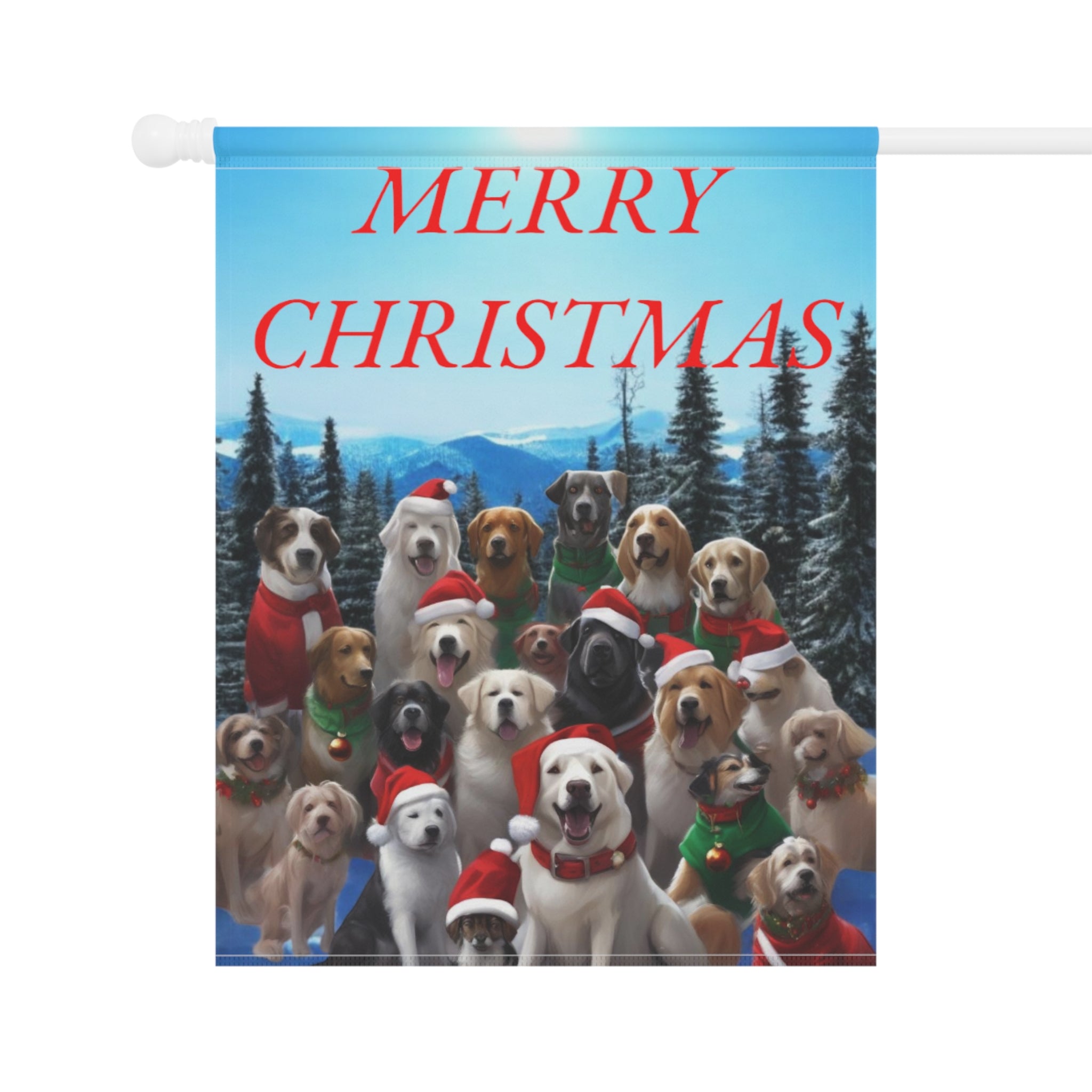 Garden Banner Christmas Dogs