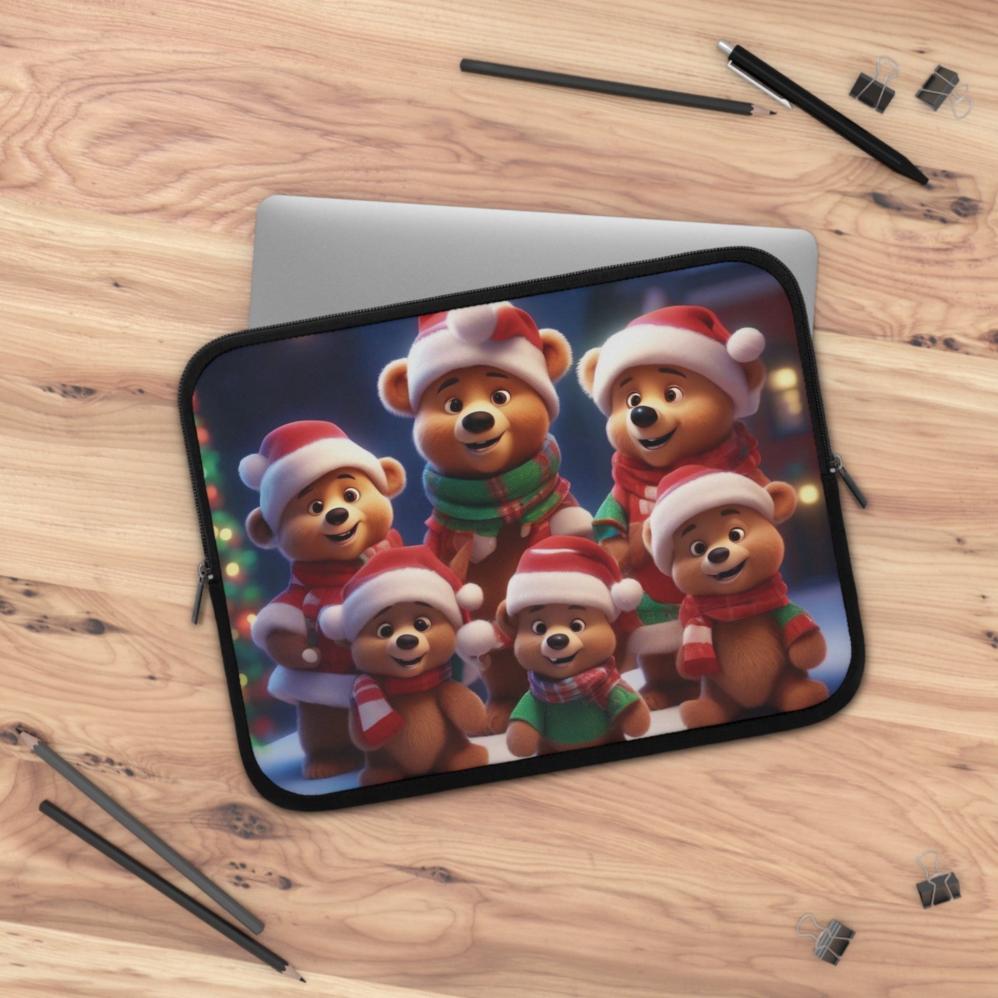 Christmas Bear Laptop Sleeve