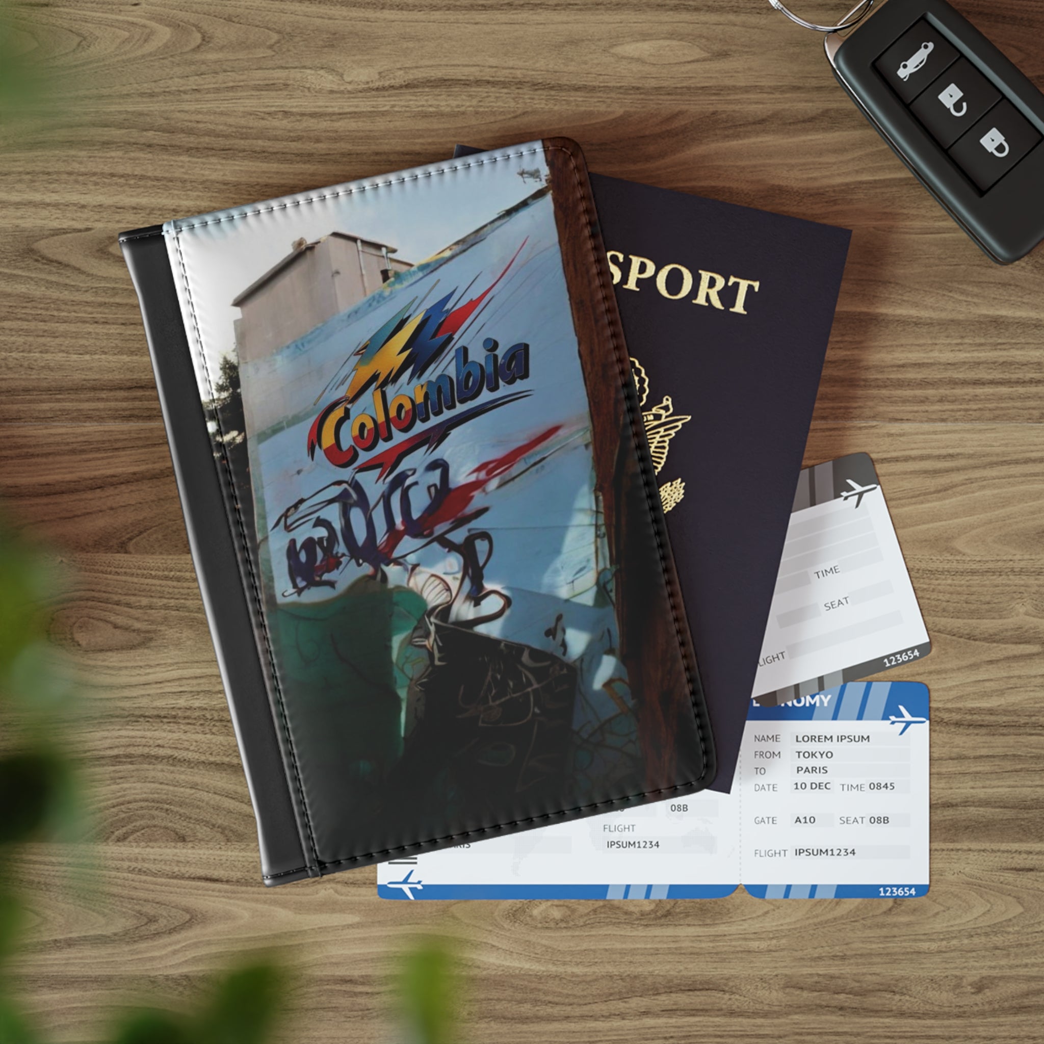 Funda para pasaporte inspirada en Colombia | Accesorio de viaje para almas aventureras