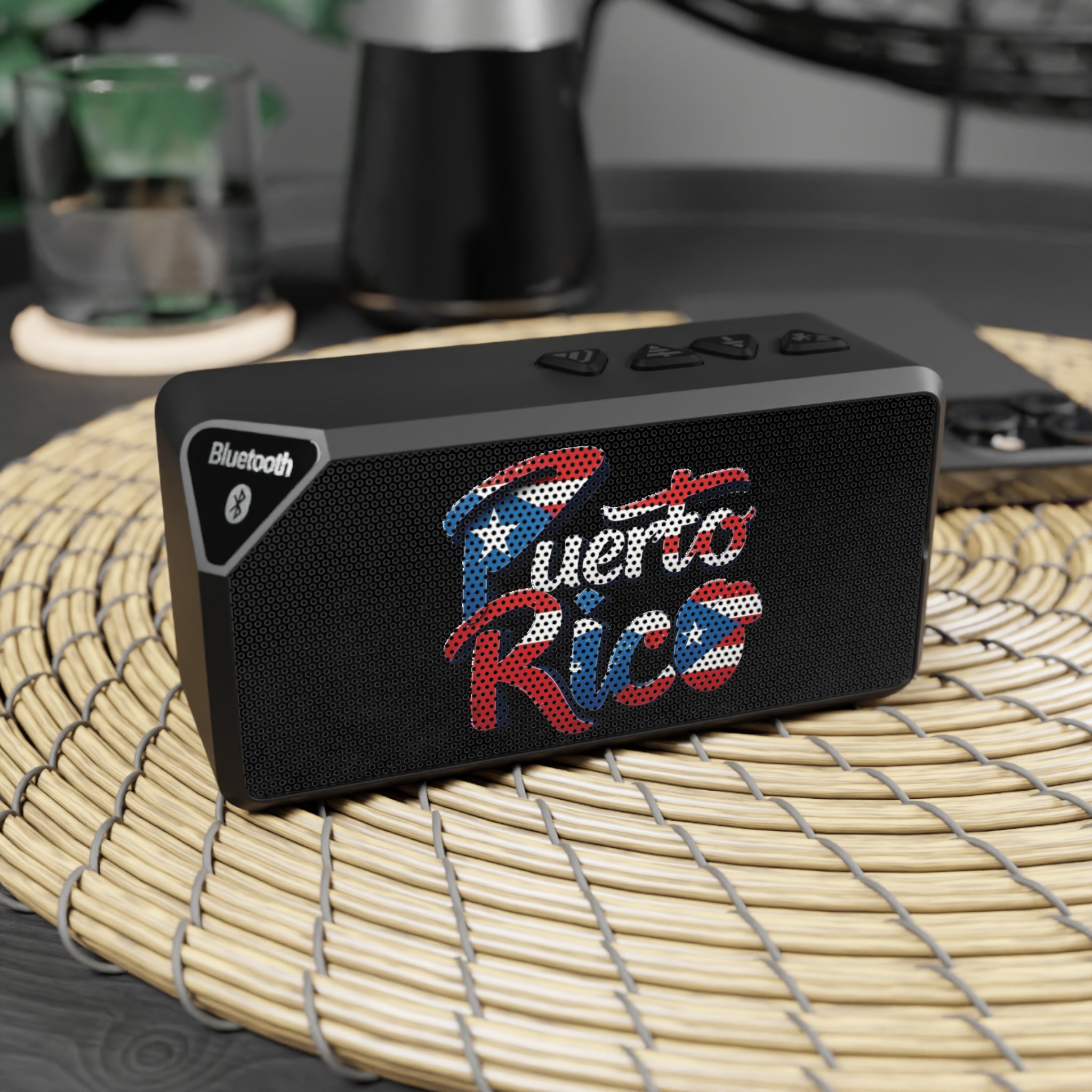 Altavoz Bluetooth de Puerto Rico: sistema de sonido inalámbrico con diseño patriótico
