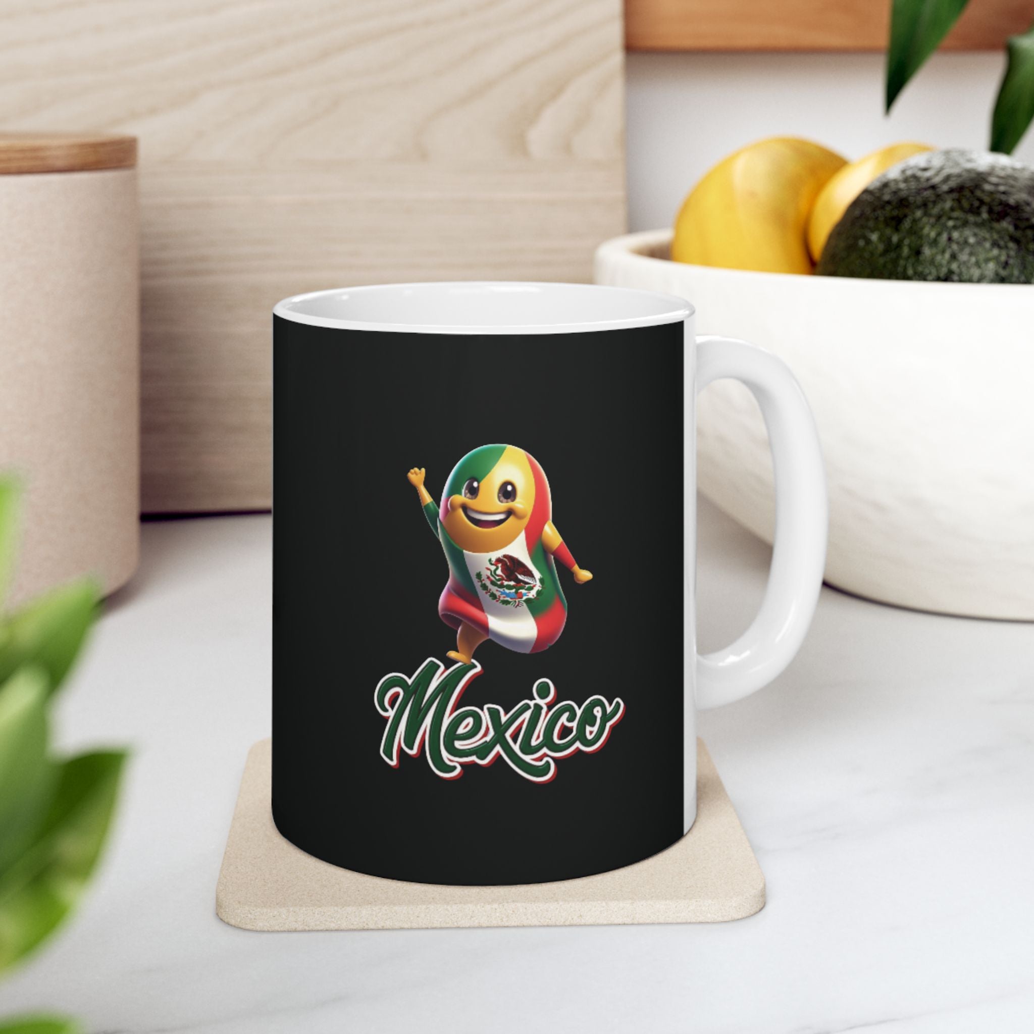 Taza de cerámica con diseño mexicano