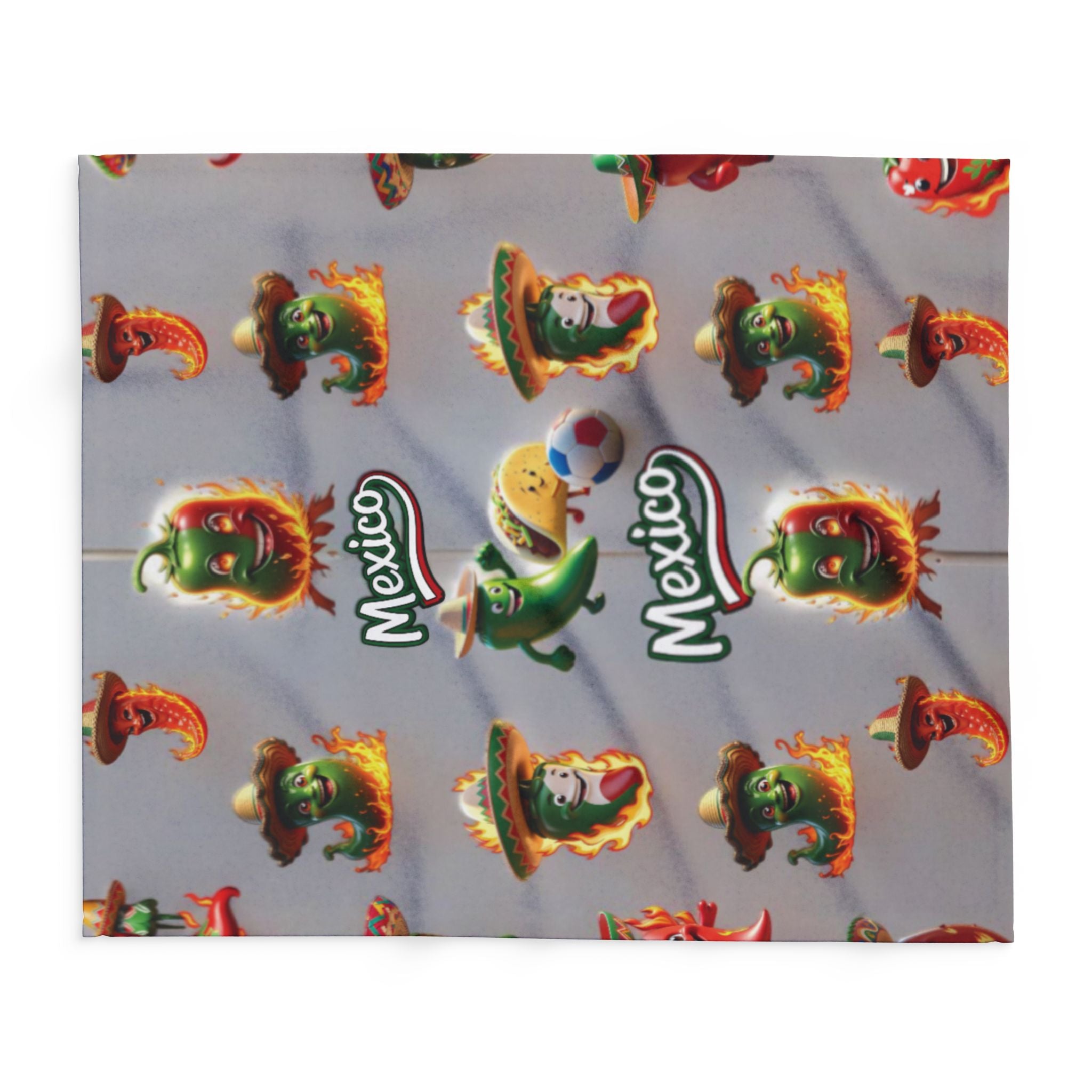 Manta polar ártica colorida con temática mexicana: perfecta para celebraciones acogedoras