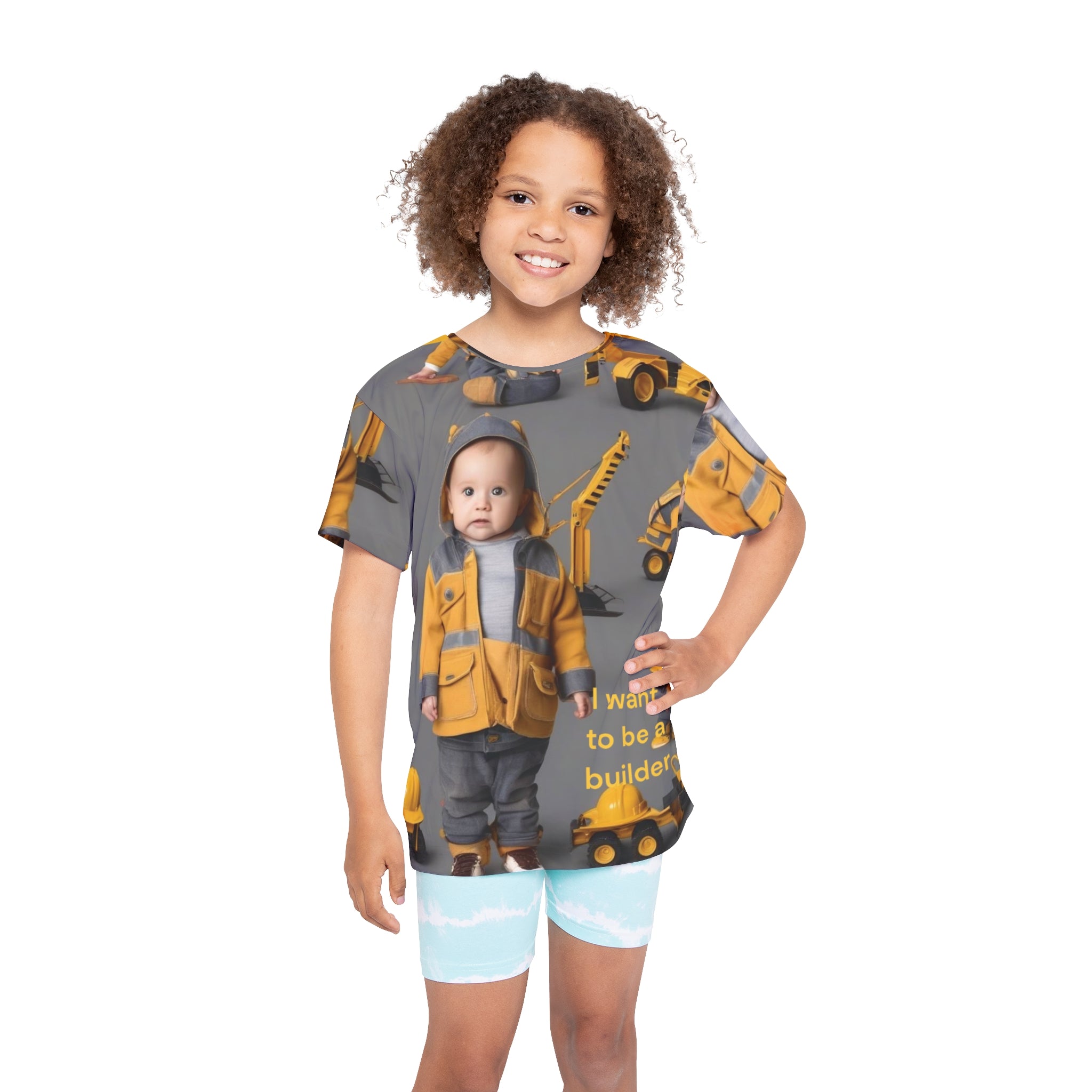 Kids  Jersey Builder Boy T-Shirt , honoring dad