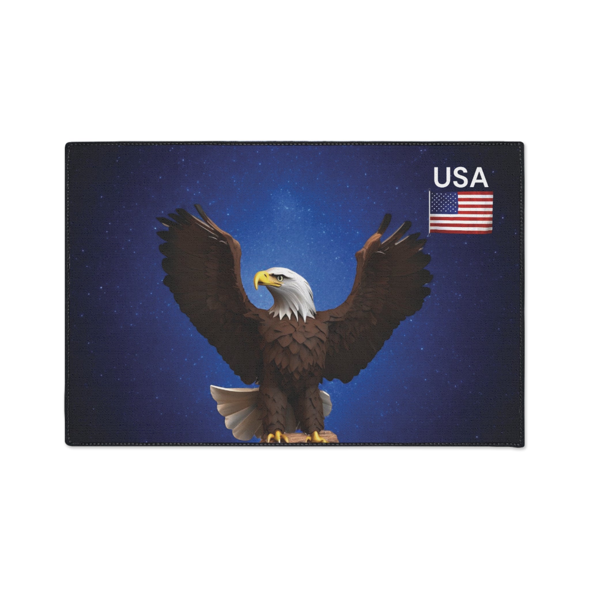 Rug - Eagle and landscape under the stars and American flag