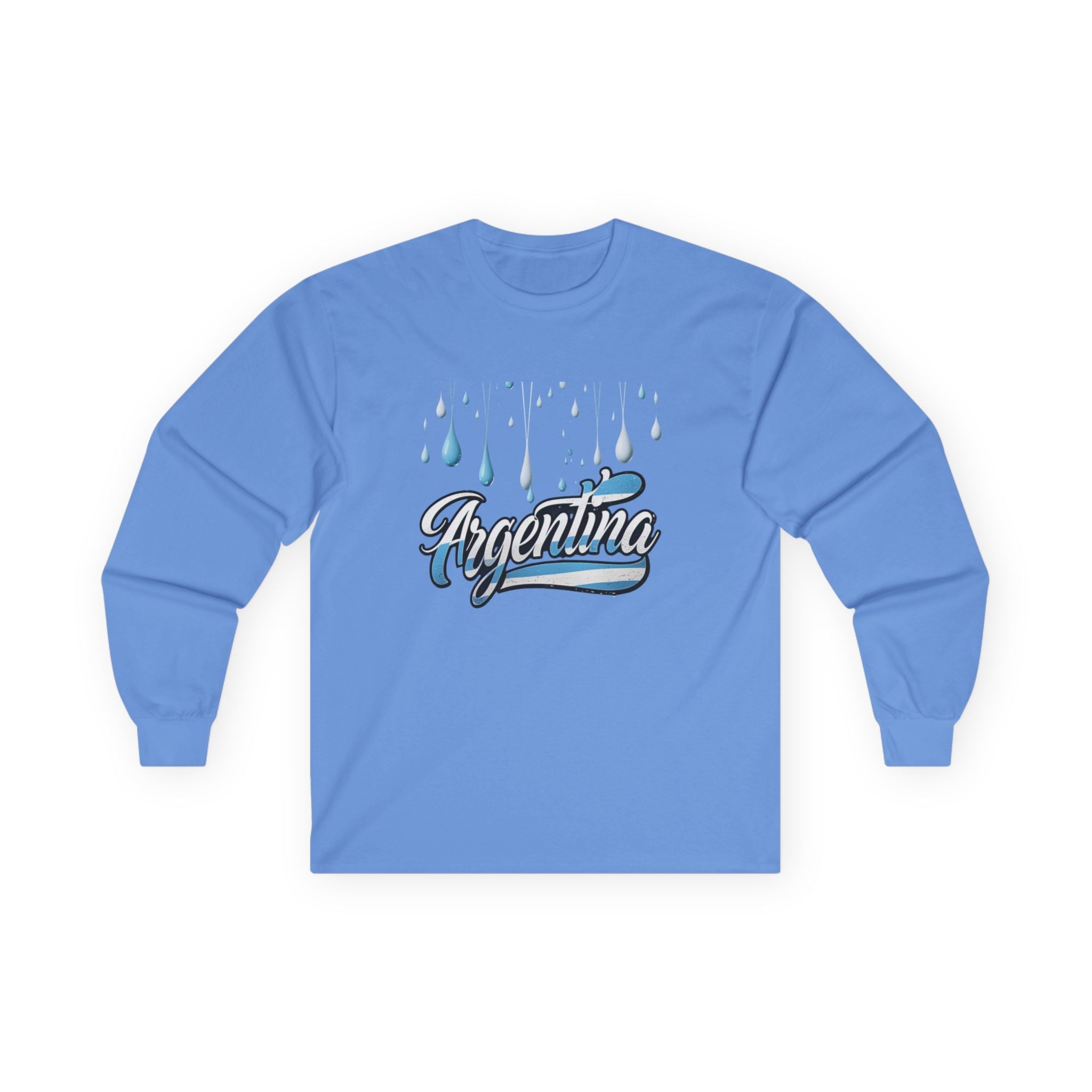 Camiseta de manga larga con gotas de lluvia de Argentina