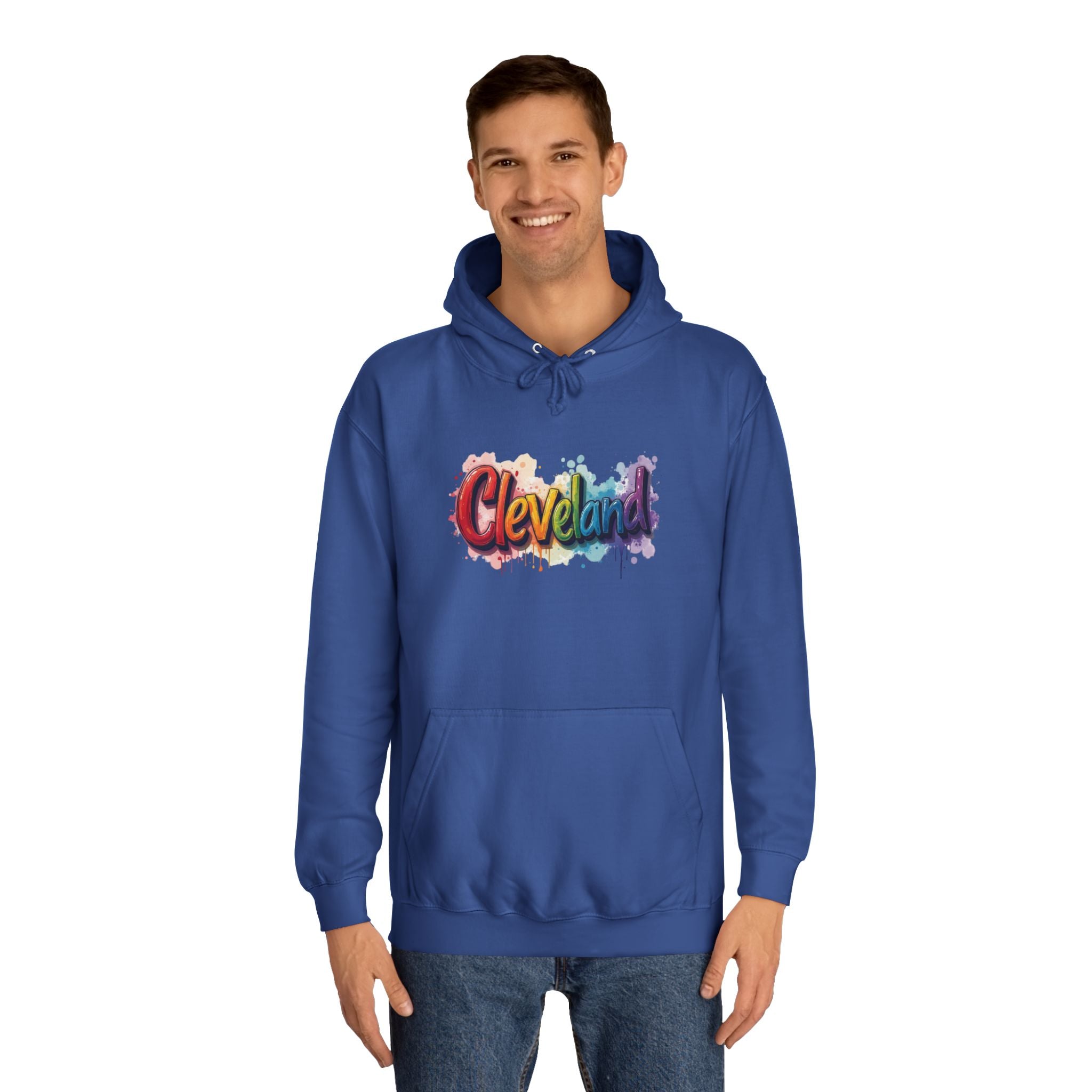 Cleveland Pride Unisex College Hoodie, Comfortable Campus Wear, LGBTQ+ Support Apparel, College Merchandise, Gift for Students