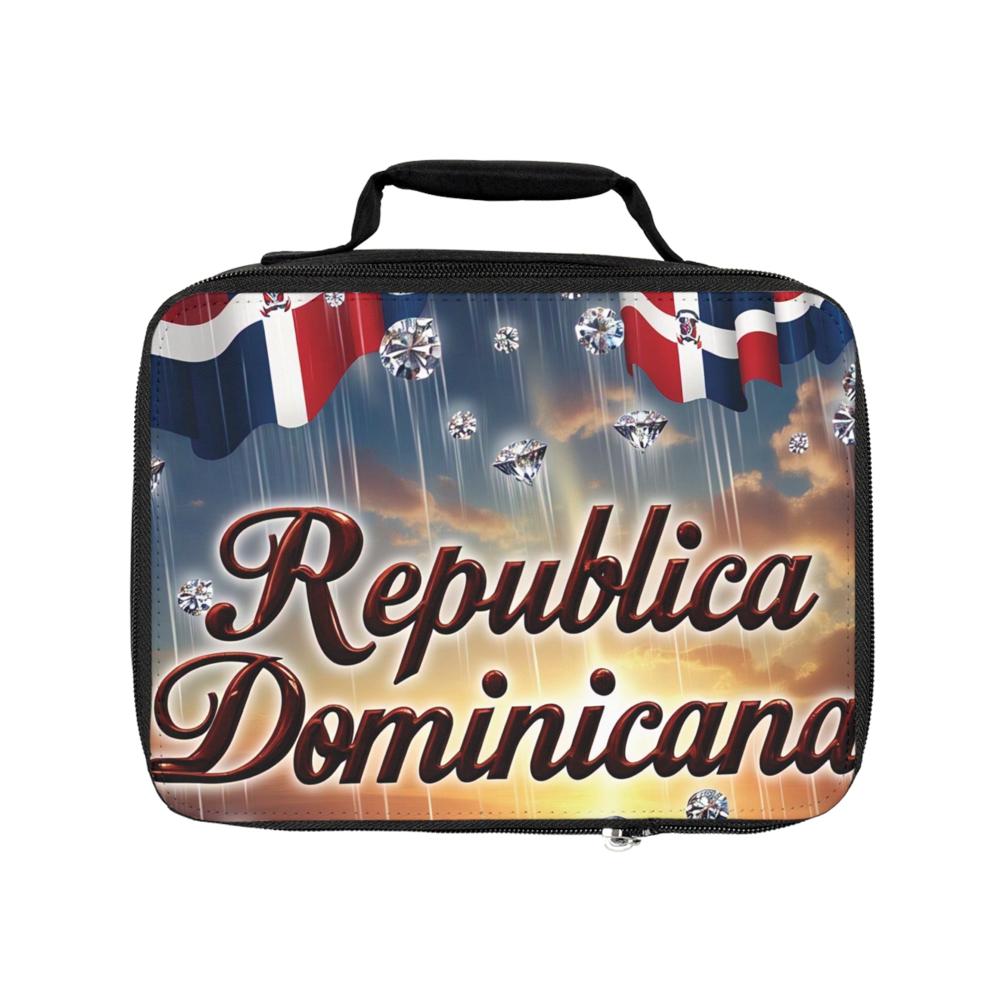 Bolsa de almuerzo con diseño vibrante de República Dominicana: elegante y portátil