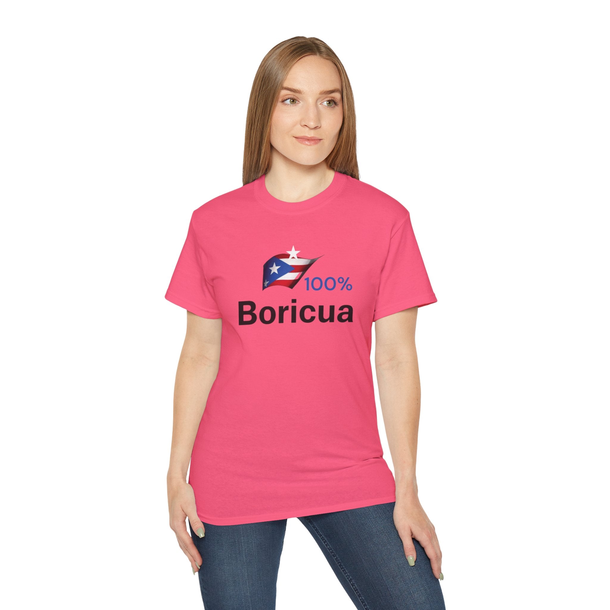 100% Boricua Unisex Ultra Cotton Tee - Celebrating Puerto Rican Pride