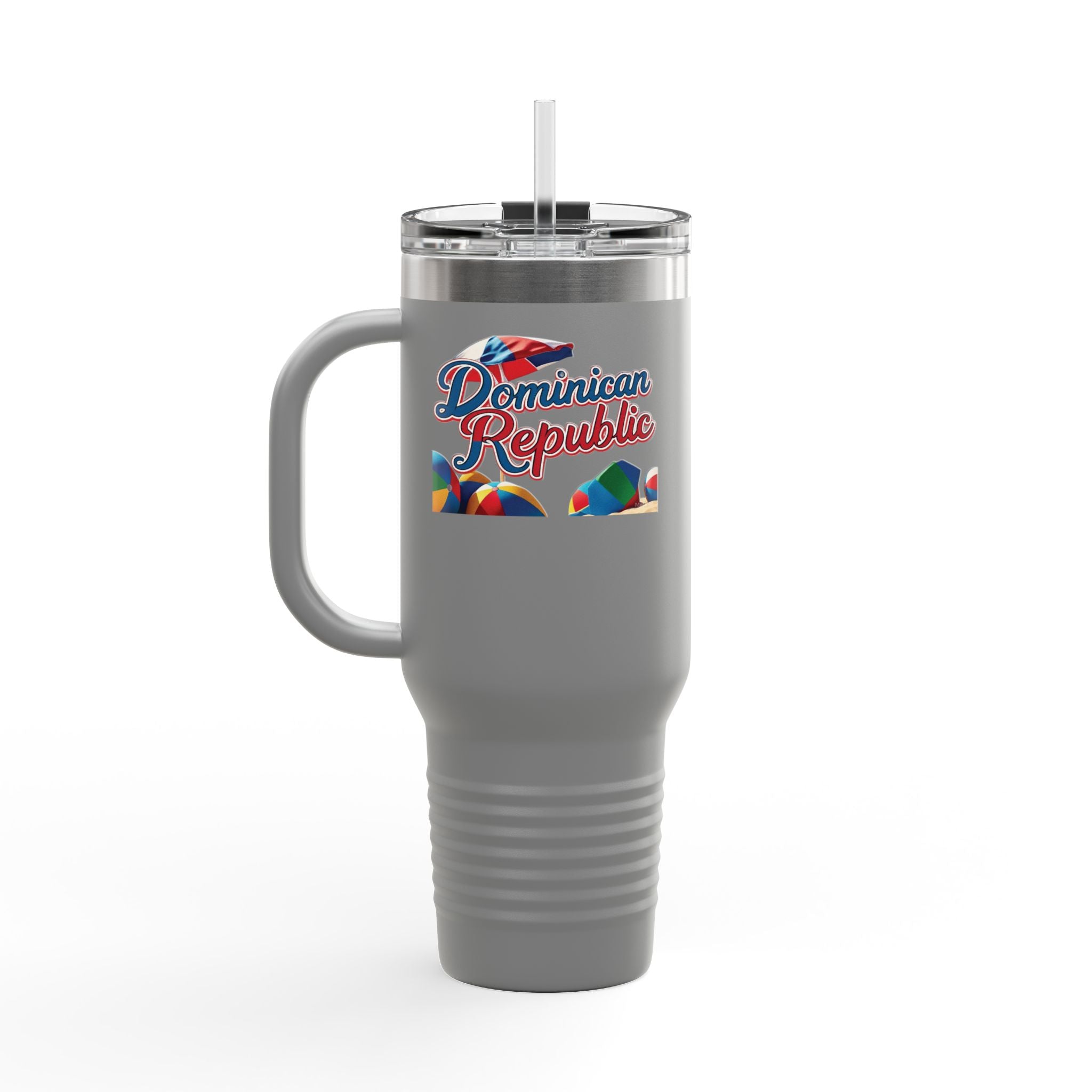 Taza térmica de viaje de República Dominicana - 40 Oz  Perfecta para la playa y viajes