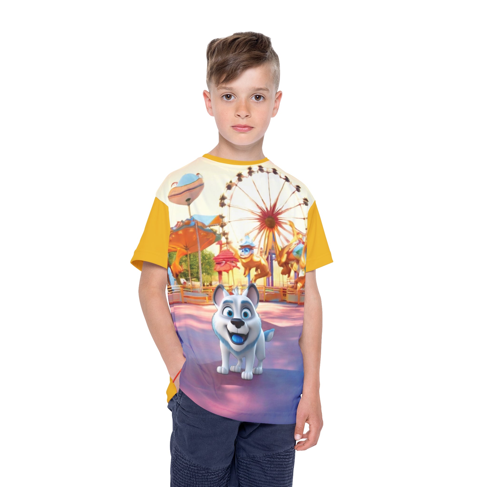 Kids T-Shirt Happy Dog Amusement Park Gift