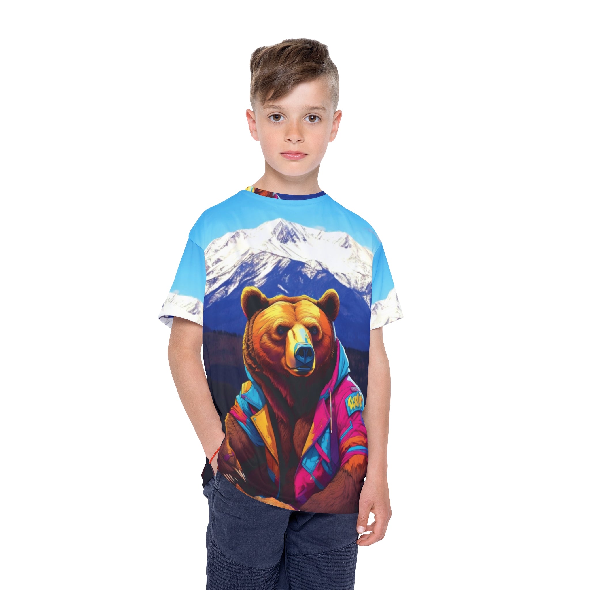 Kids T-shirt Bear Mountain Design