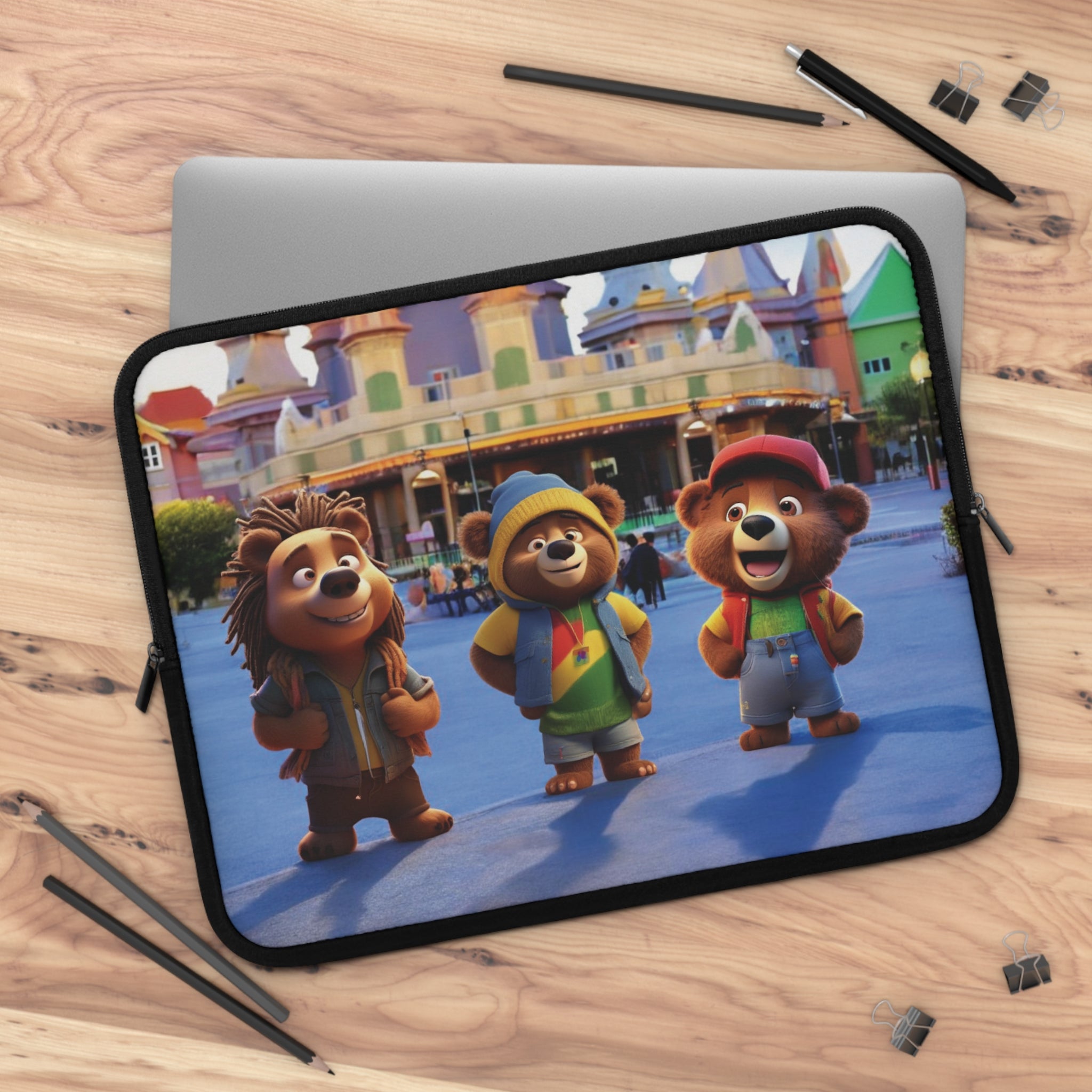 Laptop Sleeve - Cute Funny Bears Image Design
