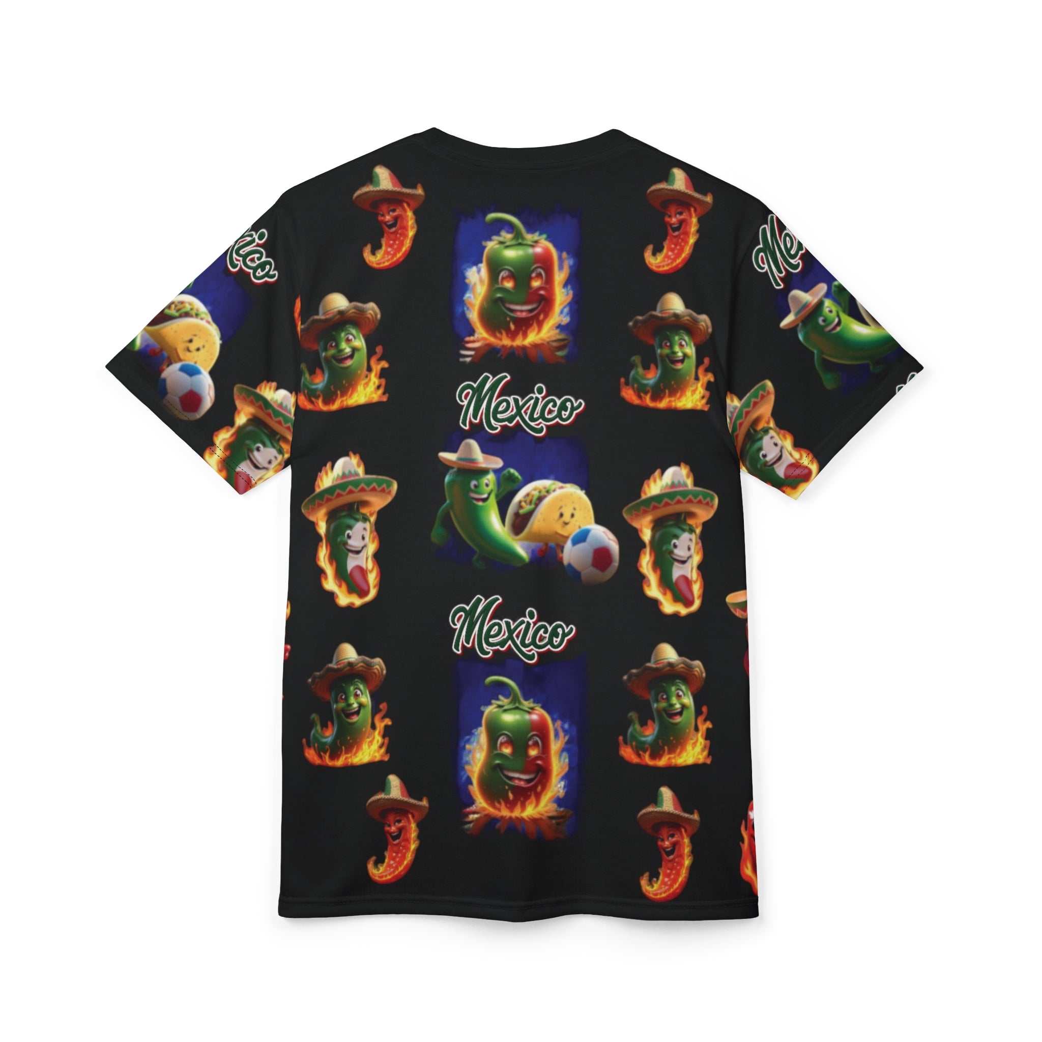 Camiseta unisex vibrante con temática mexicana para celebraciones festivas