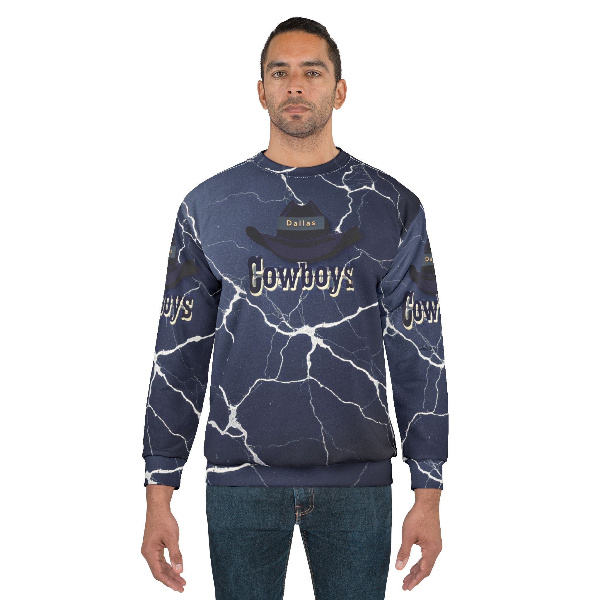 Cowboys Lightning Unisex Sweatshirt – Cozy Fan Gear, Sports Apparel, Gift , Team Spirit Wear