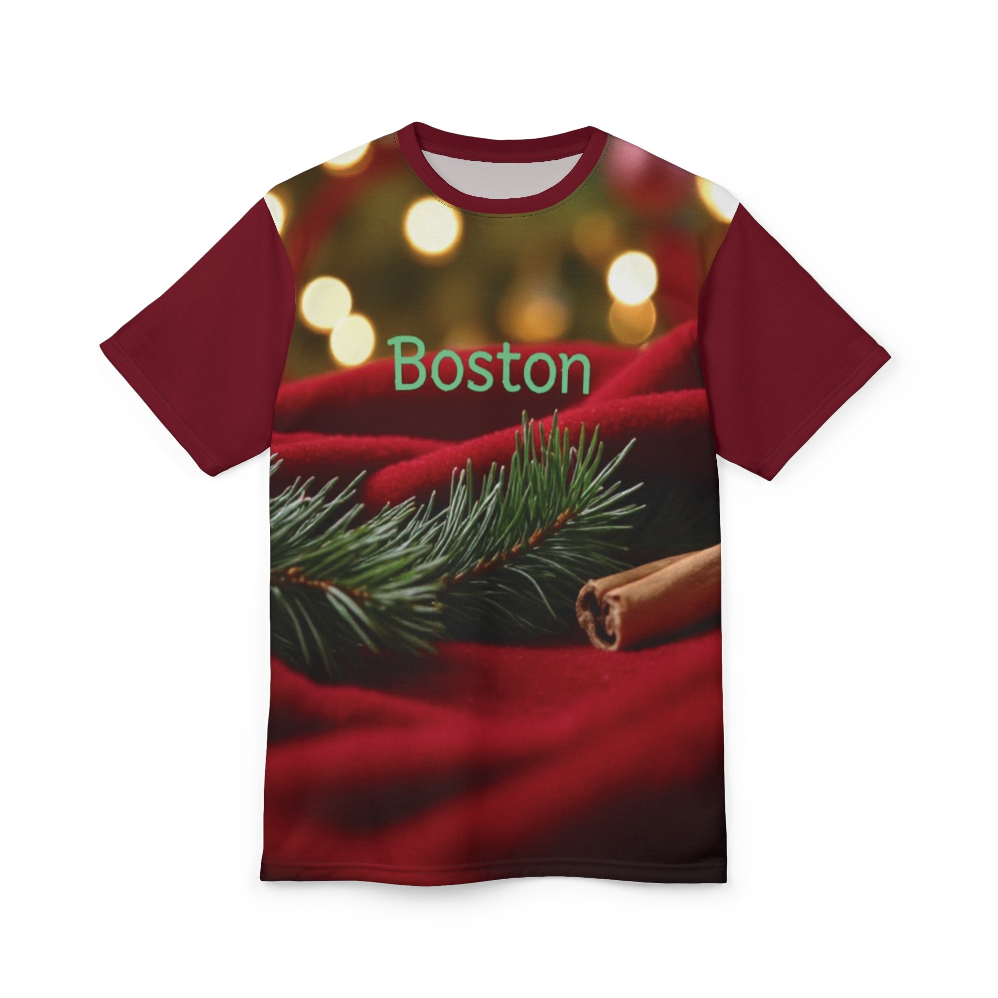 Festive Holiday Tee, Christmas Gift Shirt, Customizable Graphic Tee, Unisex Holiday Apparel, Boston Christmas Style Shirt