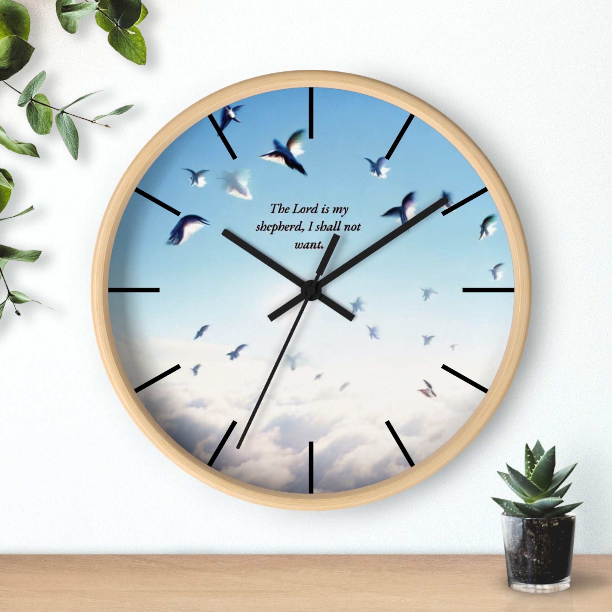 Inspirational Wall Clock, Home Decor, Gift for Loved Ones, Motivational Timepiece, Faith-Based Wall Art, Christian Gift