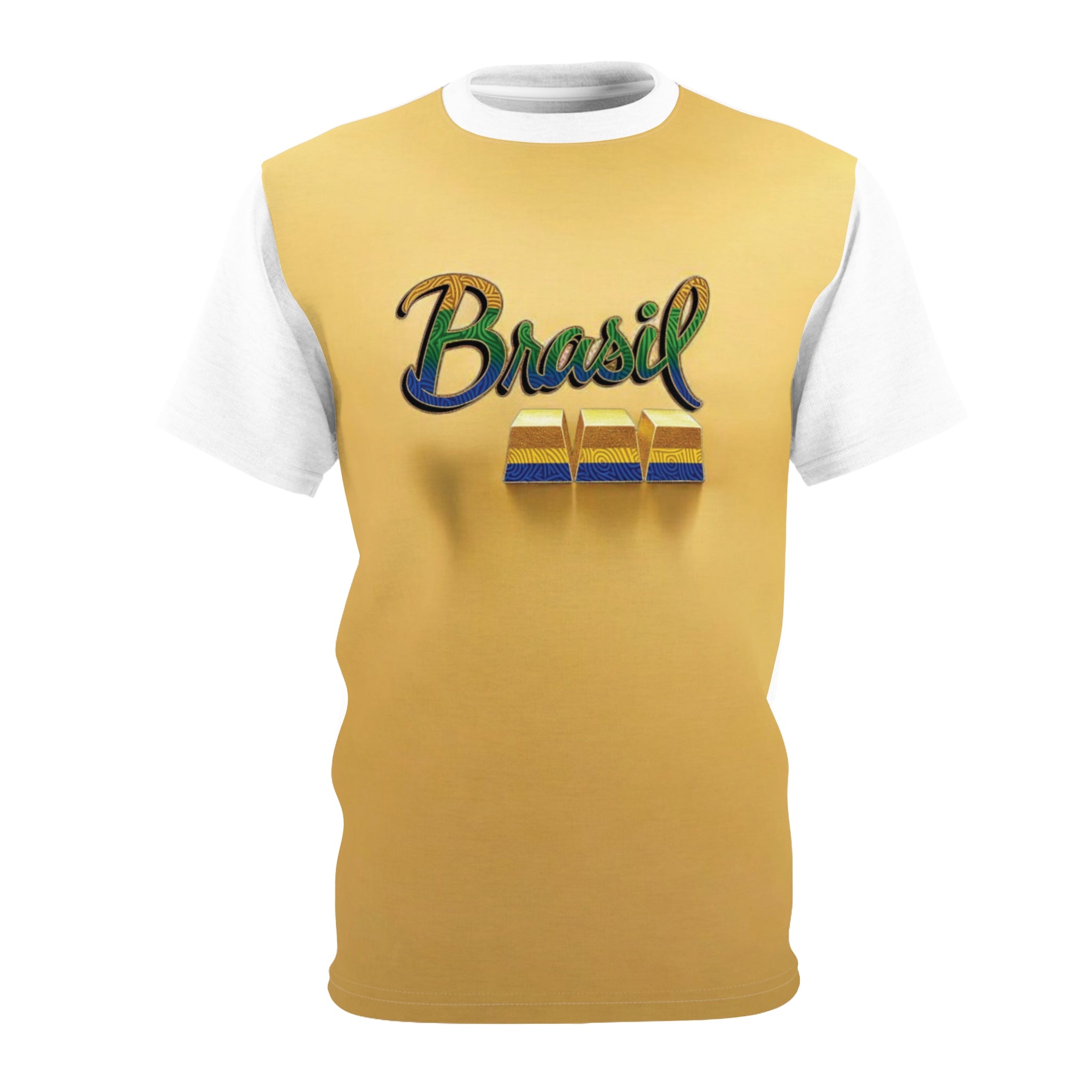 Camiseta unissex Brasil Cut & Sew - Estilo vibrante de verão para os amantes do Brasil