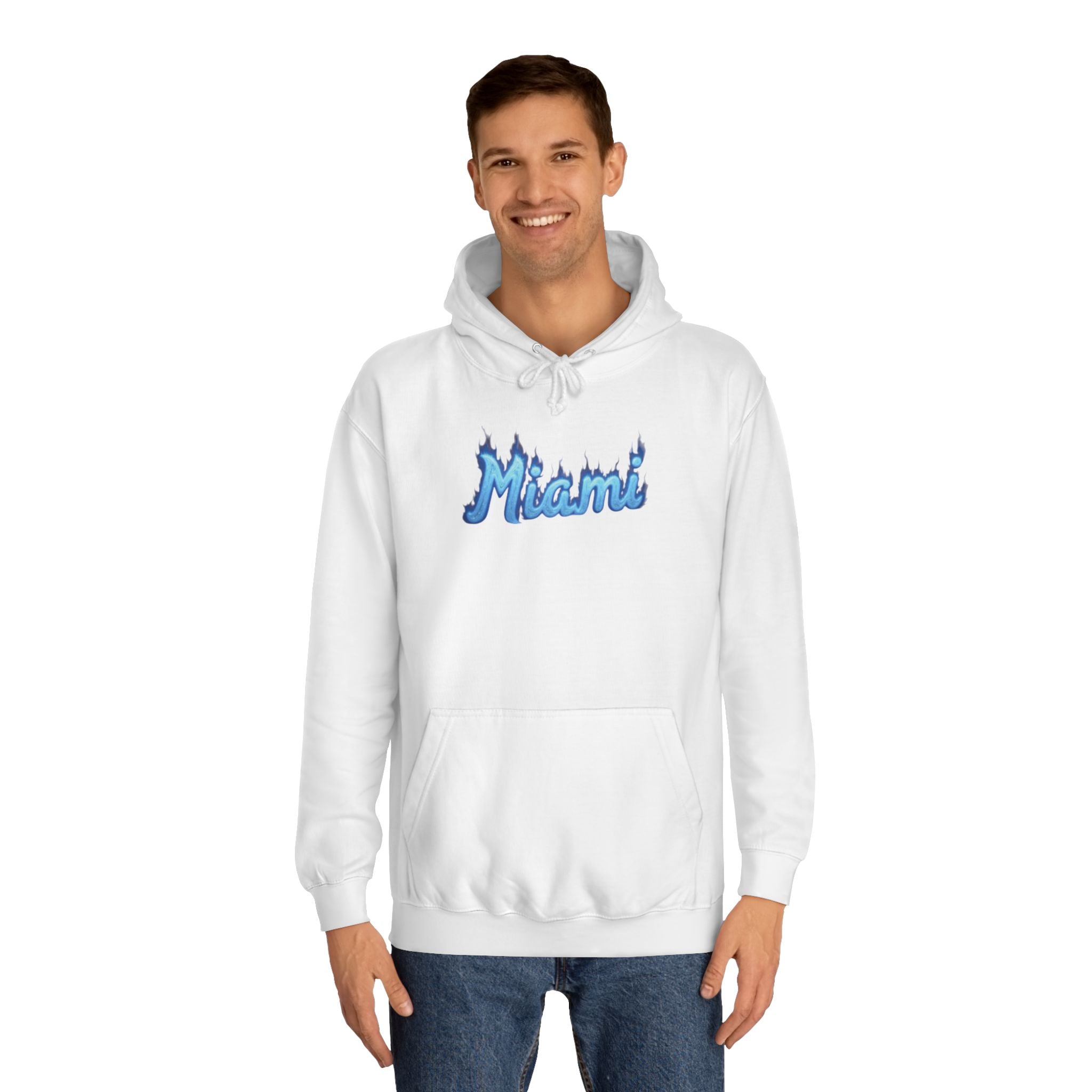 Miami Unisex College Hoodie - Cozy Campus Gear, College Student Apparel, Spring Break Style, Gift for Graduates