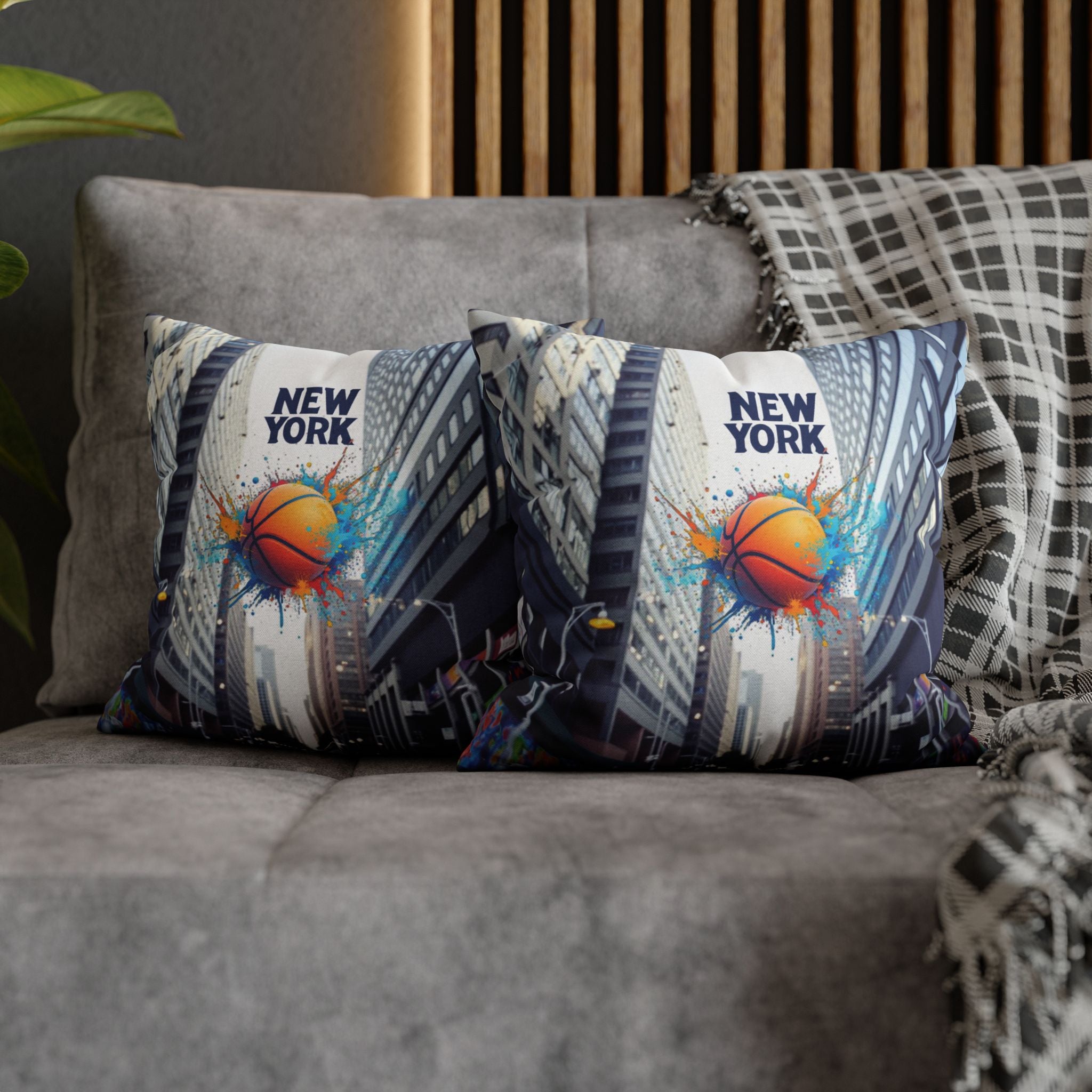 New York Basketball Square Pillowcase