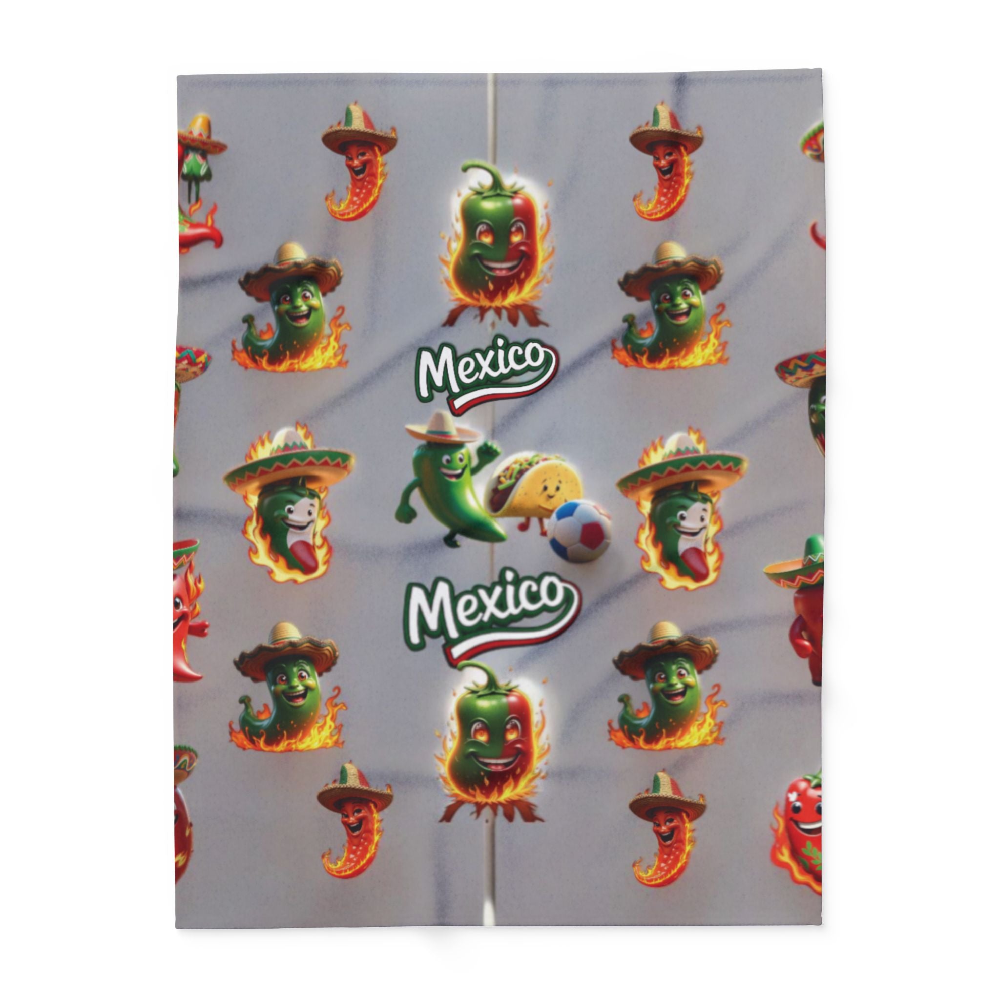 Manta polar ártica colorida con temática mexicana: perfecta para celebraciones acogedoras