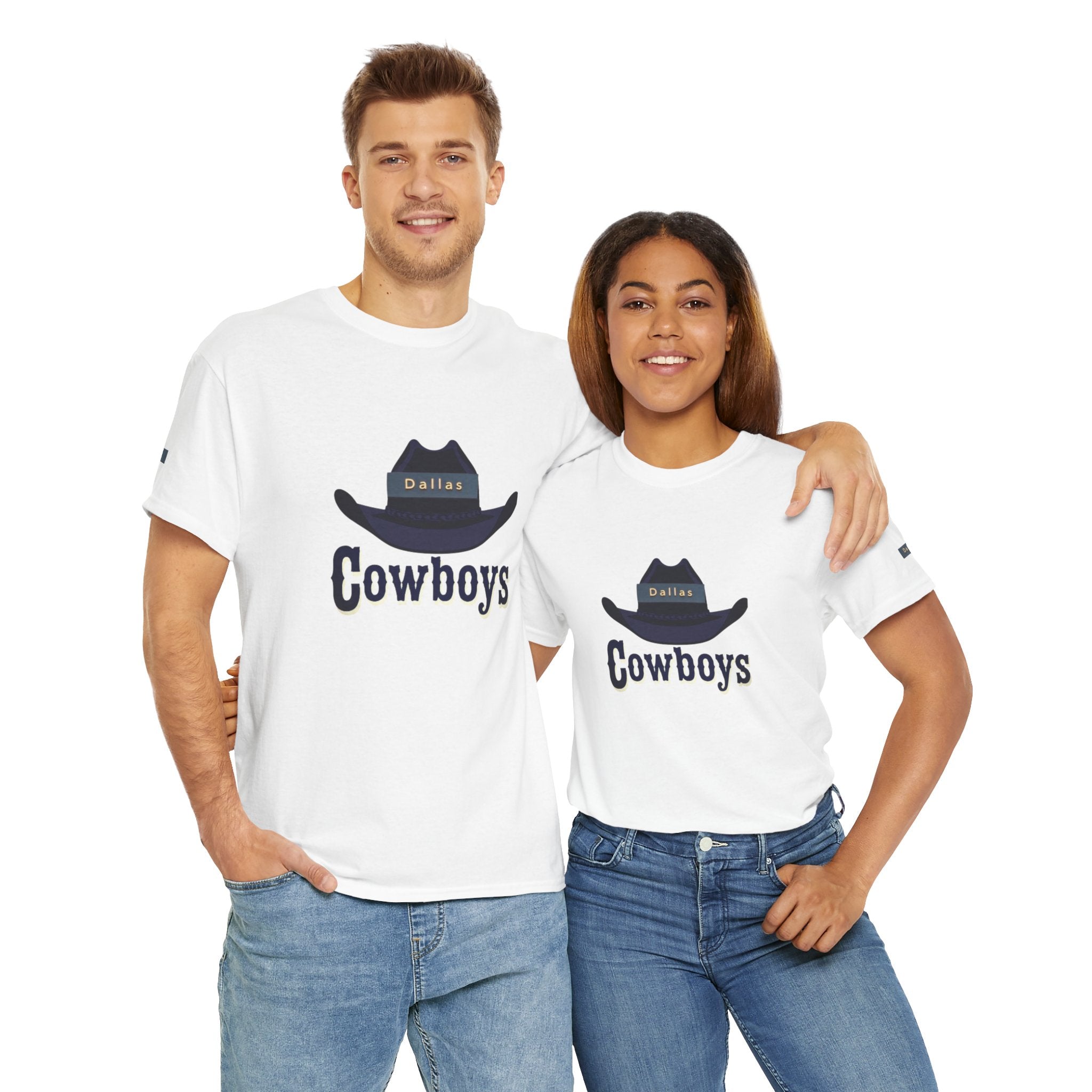 Cowboys Unisex Heavy Cotton Tee, Casual Shirt, Western Apparel, Gift for Cowboys, Cowboy Theme, Everyday Wear, Outdoor Style