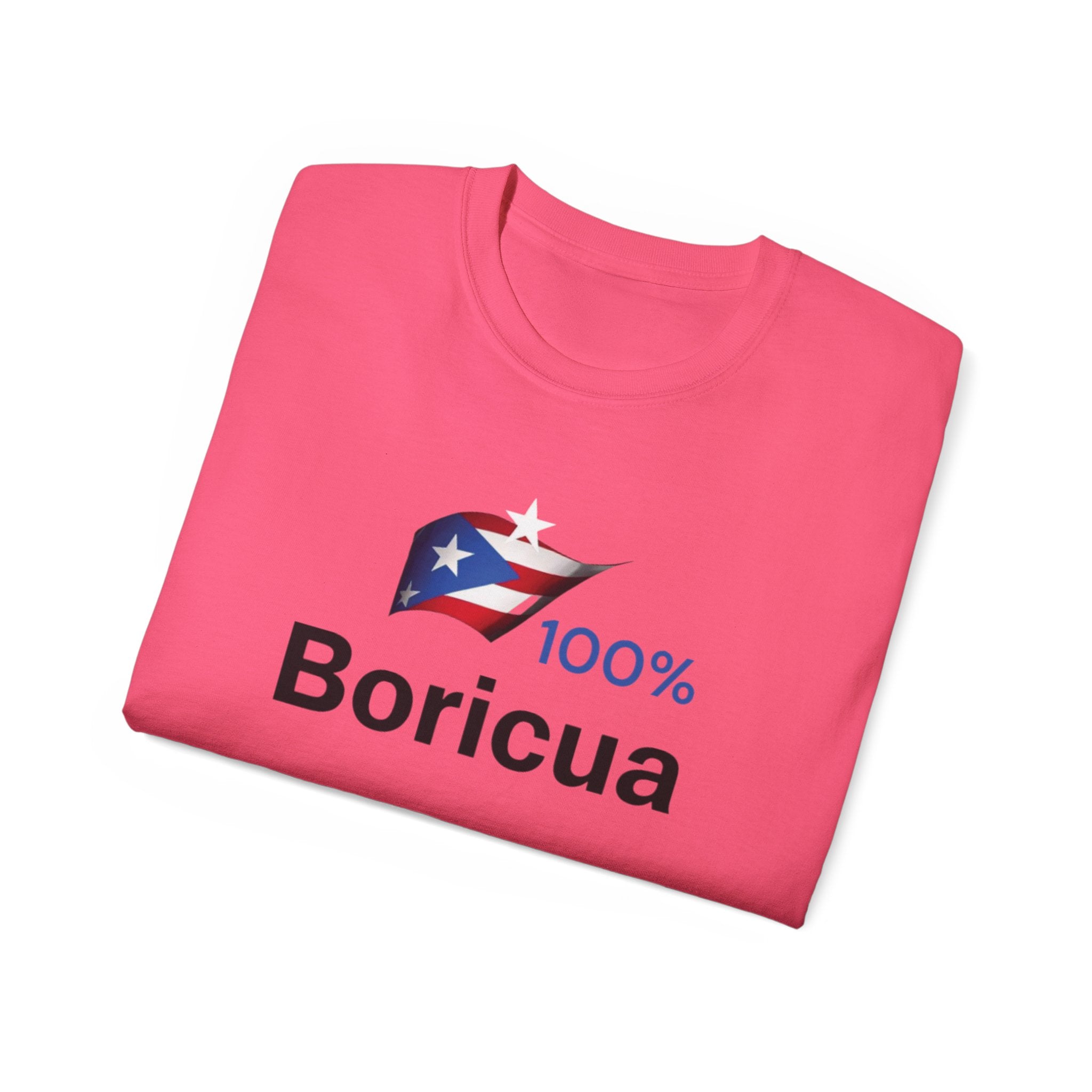 100% Boricua Unisex Ultra Cotton Tee - Celebrating Puerto Rican Pride