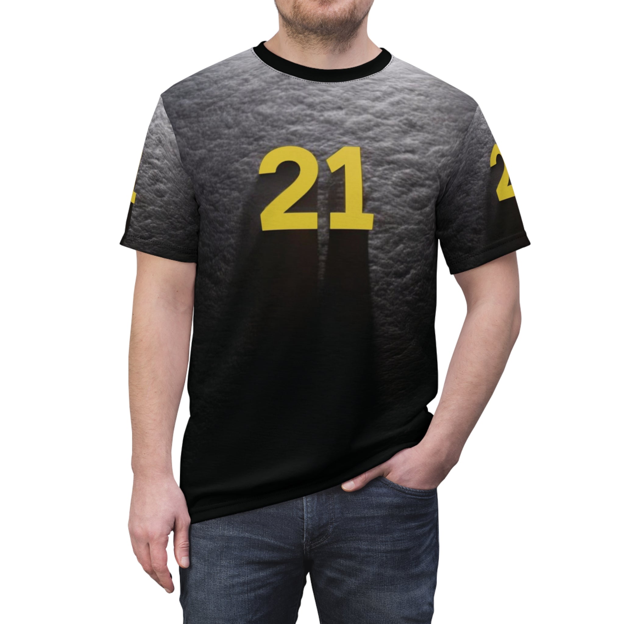 Camiseta gráfica unisex con estilo: diseño Bold 21 para uso diario