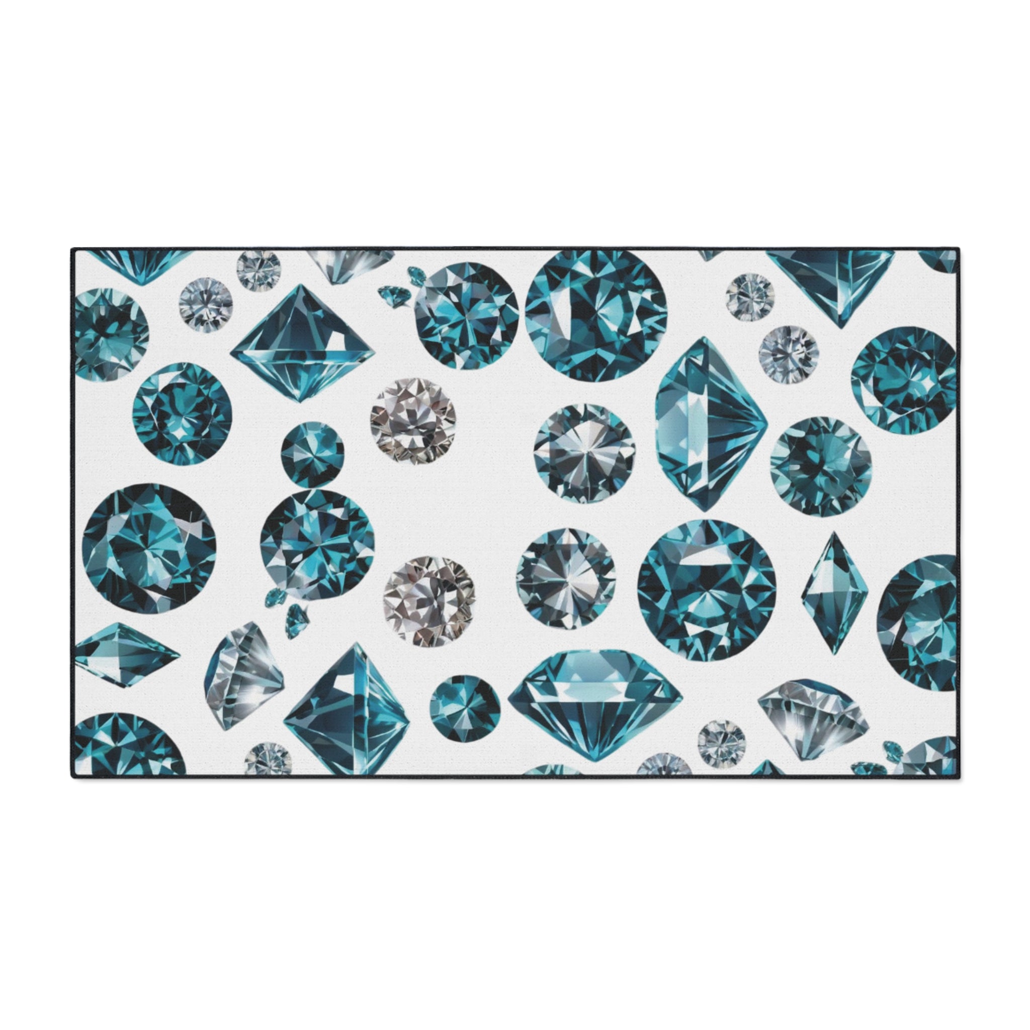 Floor Mat - Beautiful Diamond Design - White Background - Gift Giving Idea