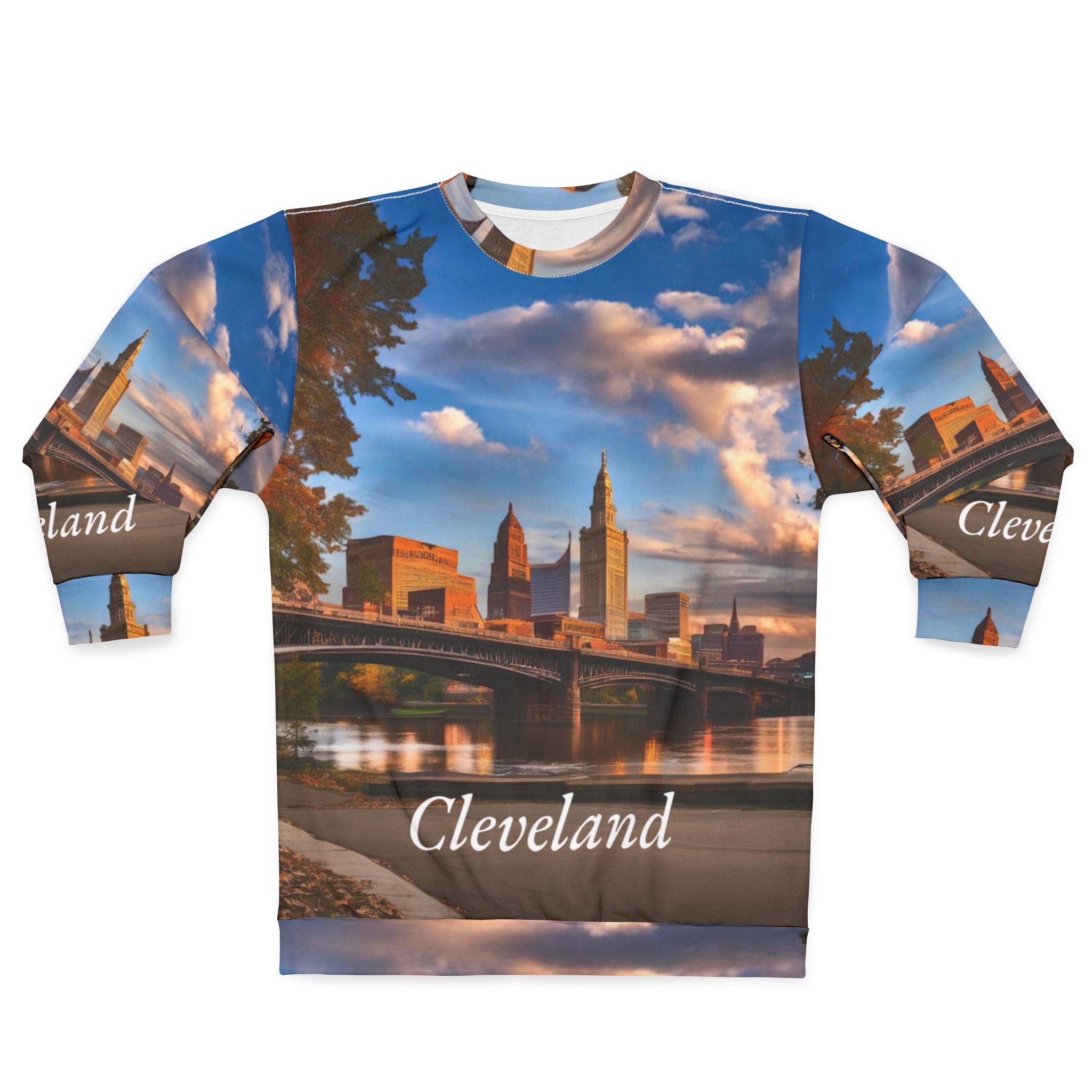 Cityscape Unisex Sweatshirt - Cleveland, Ohio Gift Idea