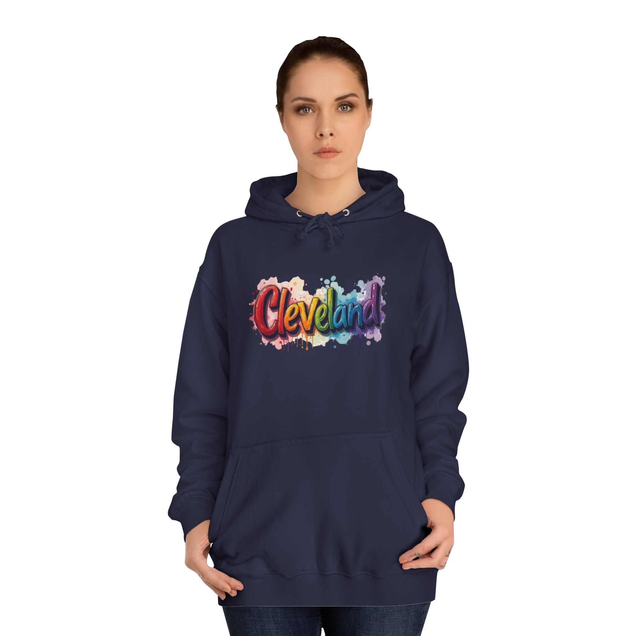 Cleveland Pride Unisex College Hoodie, Comfortable Campus Wear, LGBTQ+ Support Apparel, College Merchandise, Gift for Students