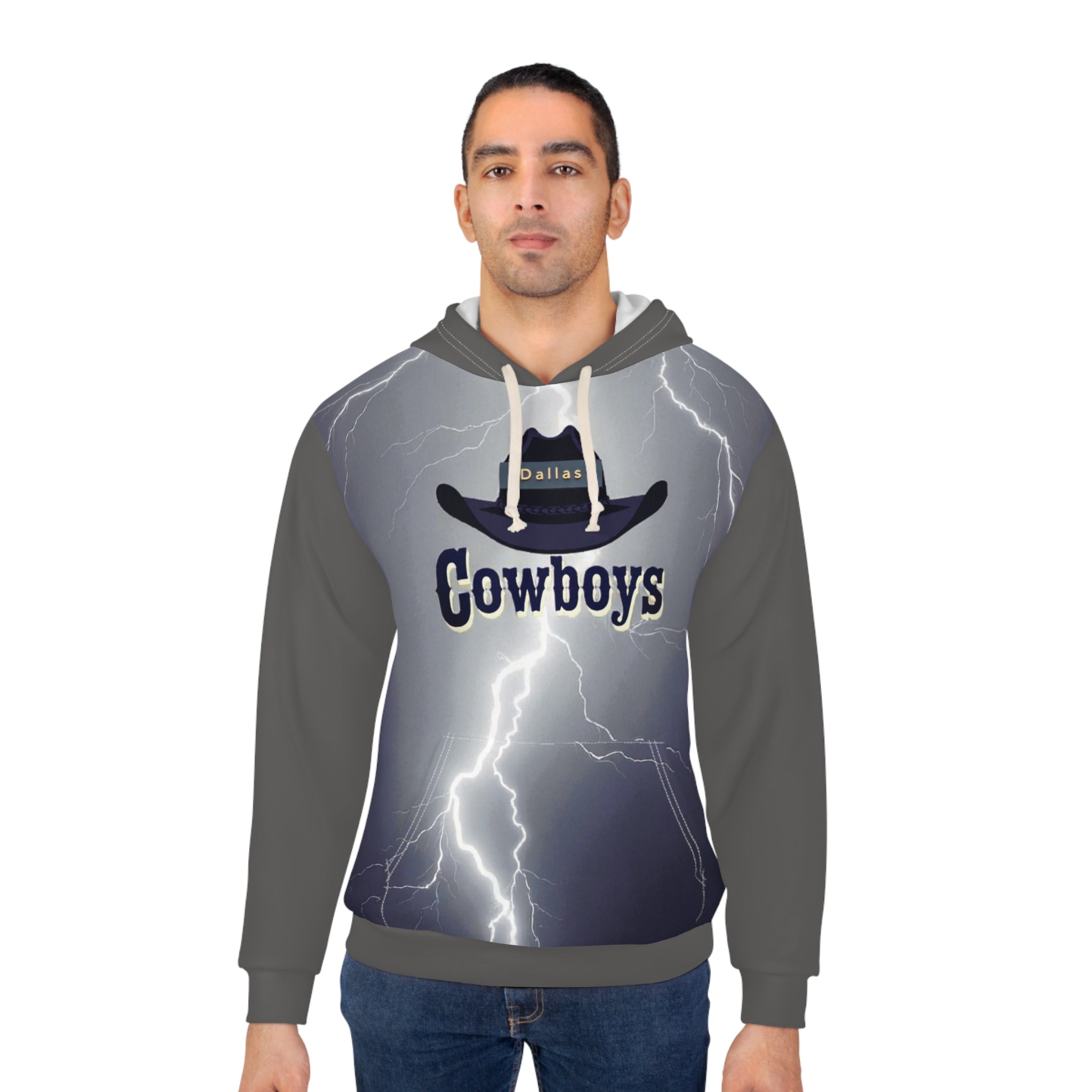 Cowboys Lightning Unisex Pullover Hoodie, Cozy Sweatshirt Casual Wear, Gift